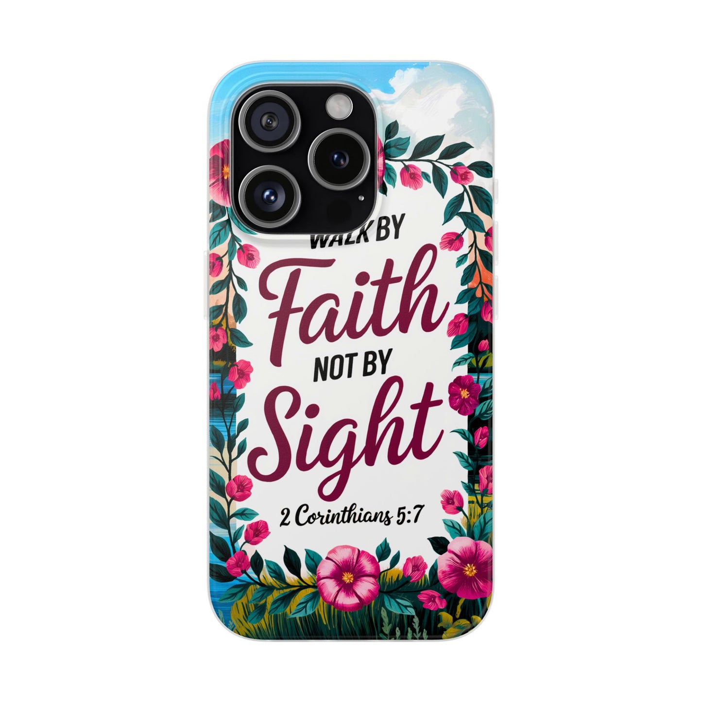 Walk by Faith Floral iPhone Case II