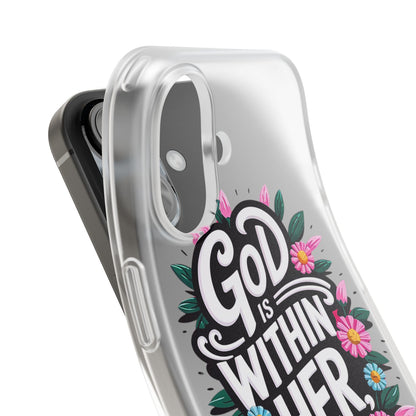 God is Within Her iPhone Case Transparent