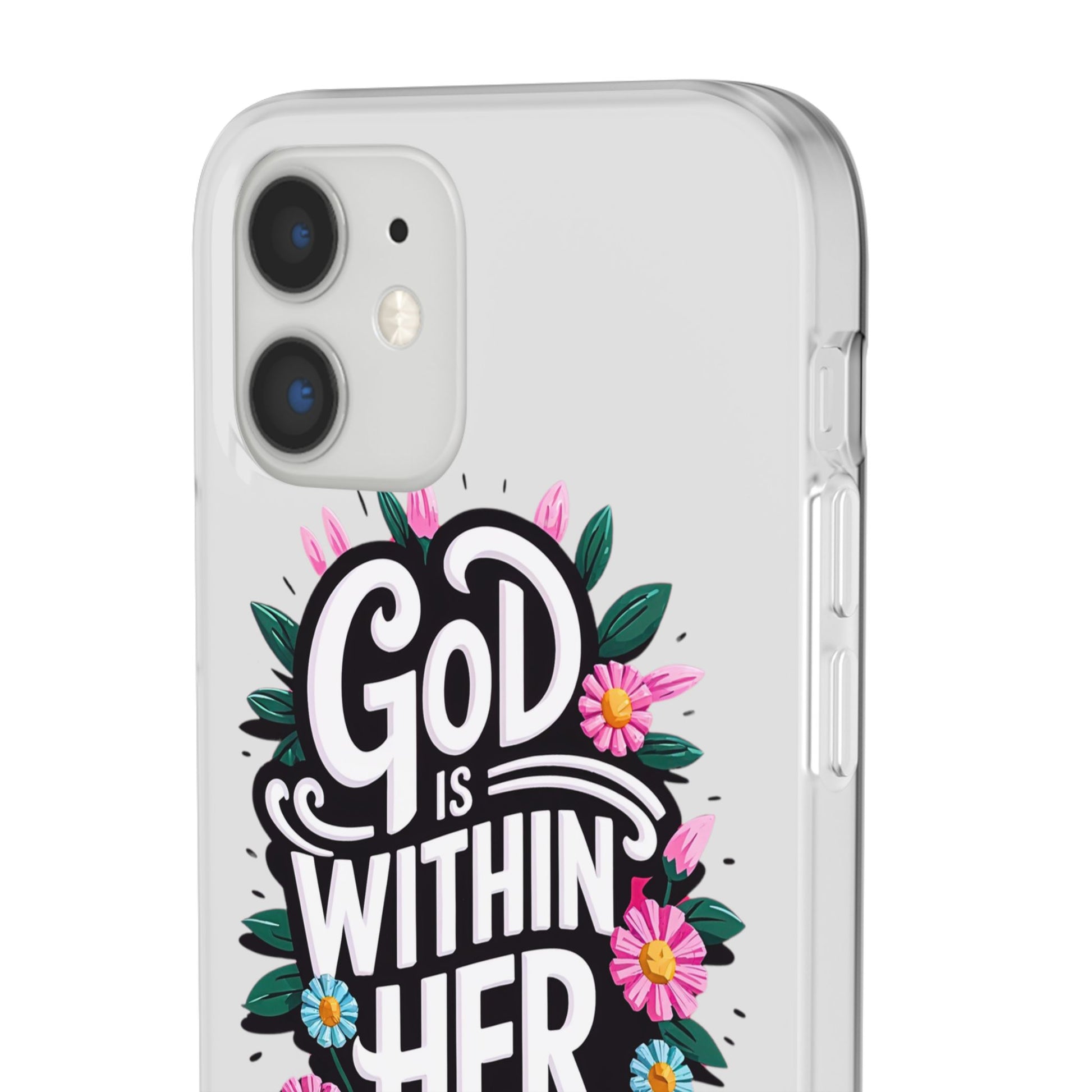 God is Within Her iPhone Case Transparent