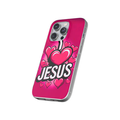 I Love Jesus Hearts iPhone Case