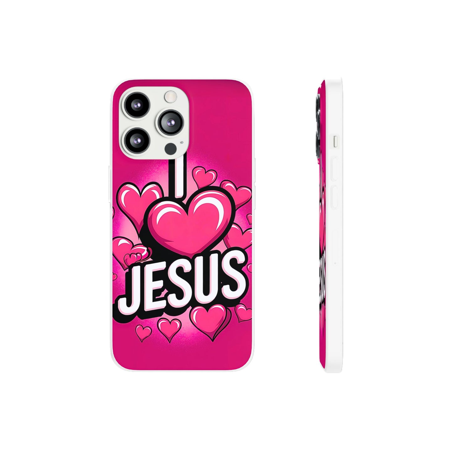 I Love Jesus Hearts iPhone Case