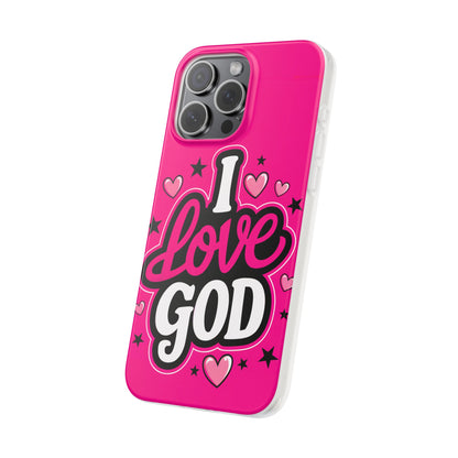 I Love God iPhone Case