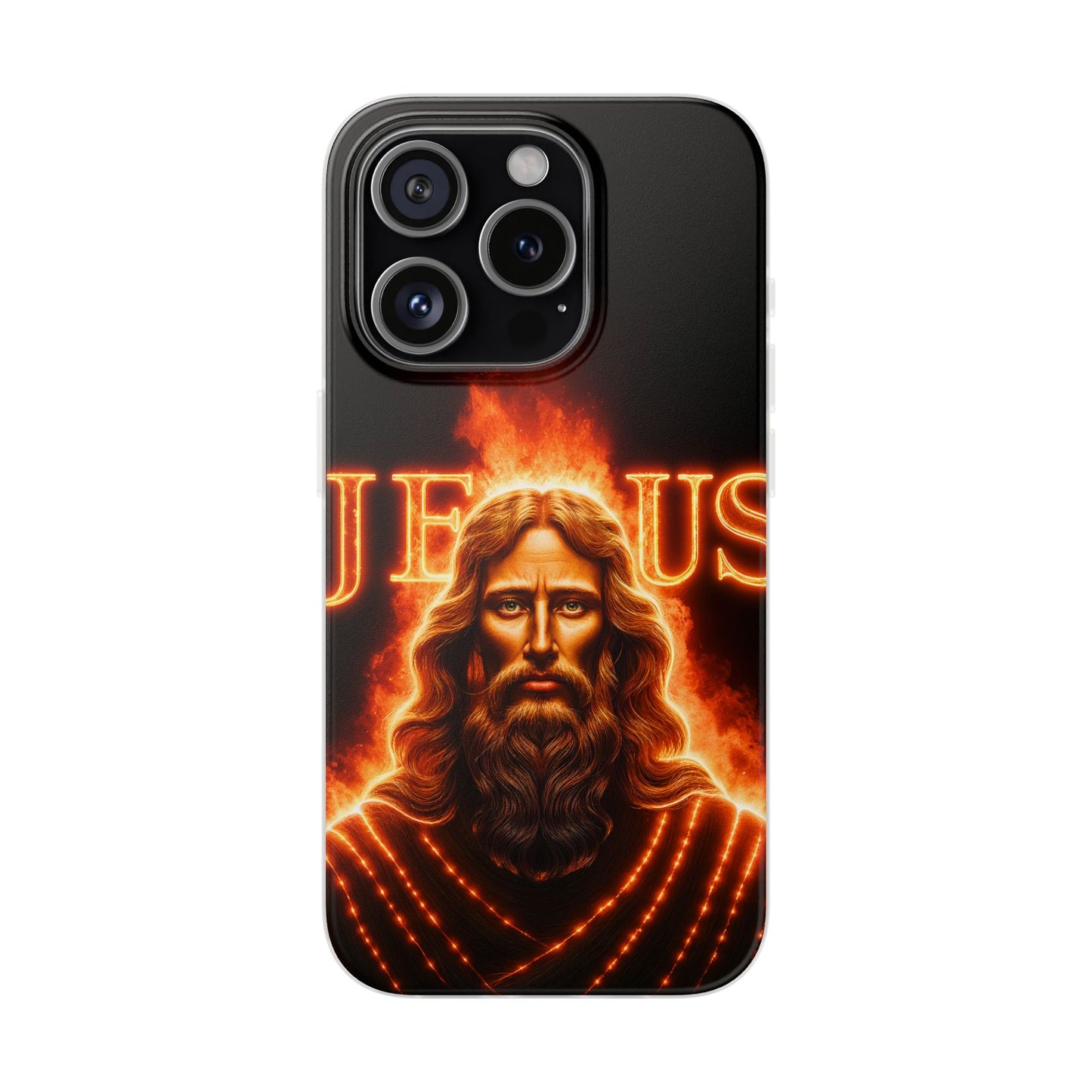 Flames of Jesus iPhone Case