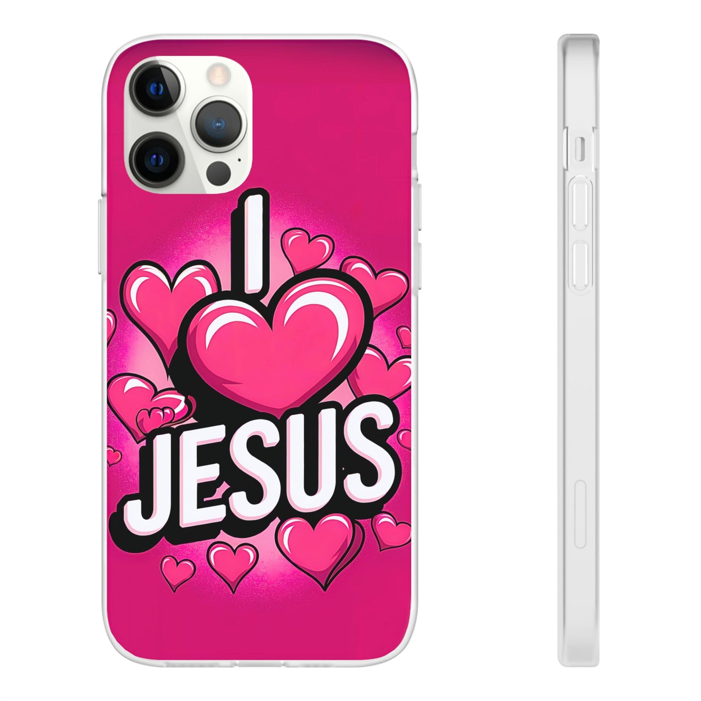 I Love Jesus Hearts iPhone Case