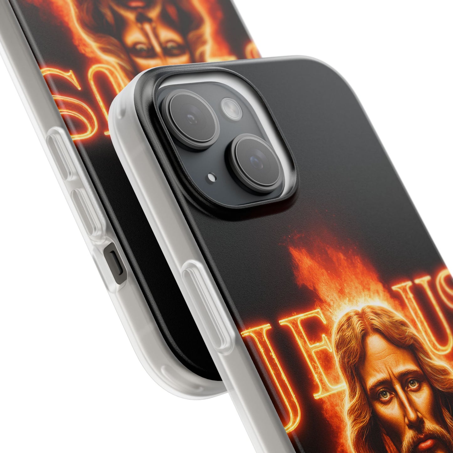 Flames of Jesus iPhone Case