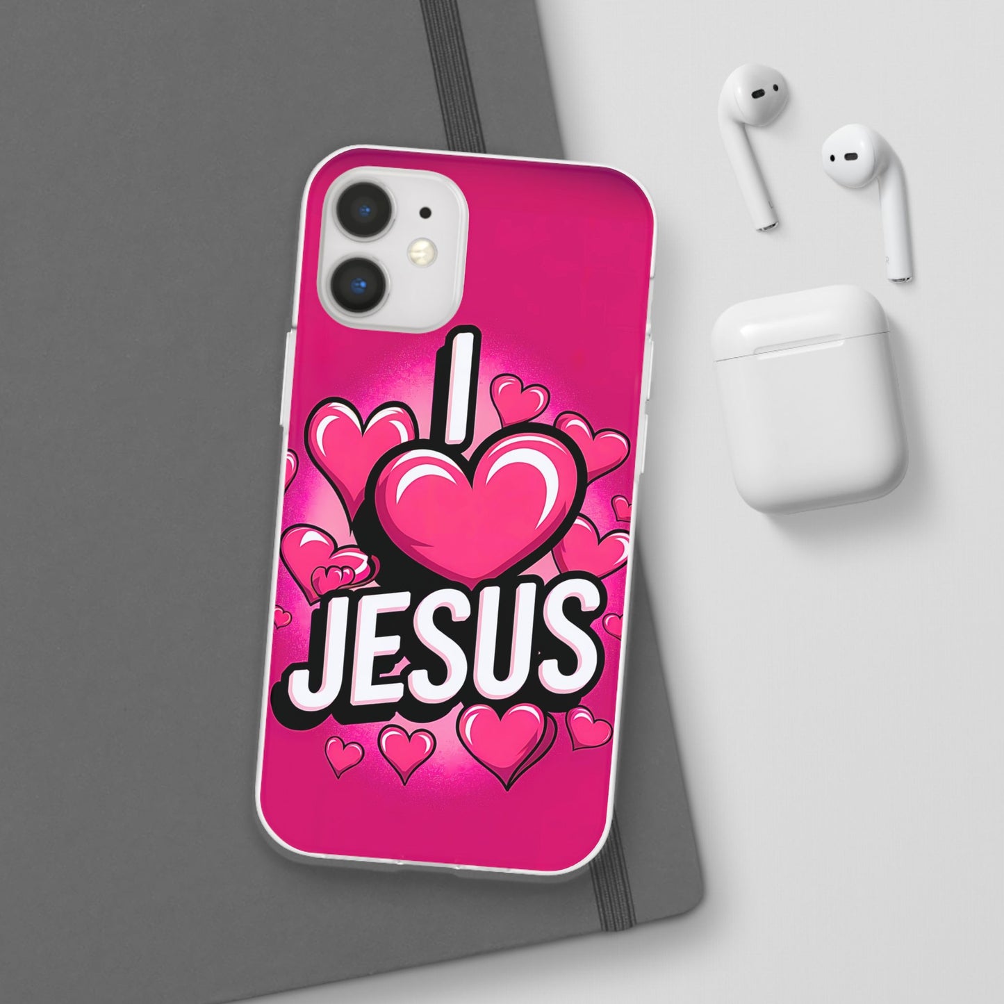 I Love Jesus Hearts iPhone Case