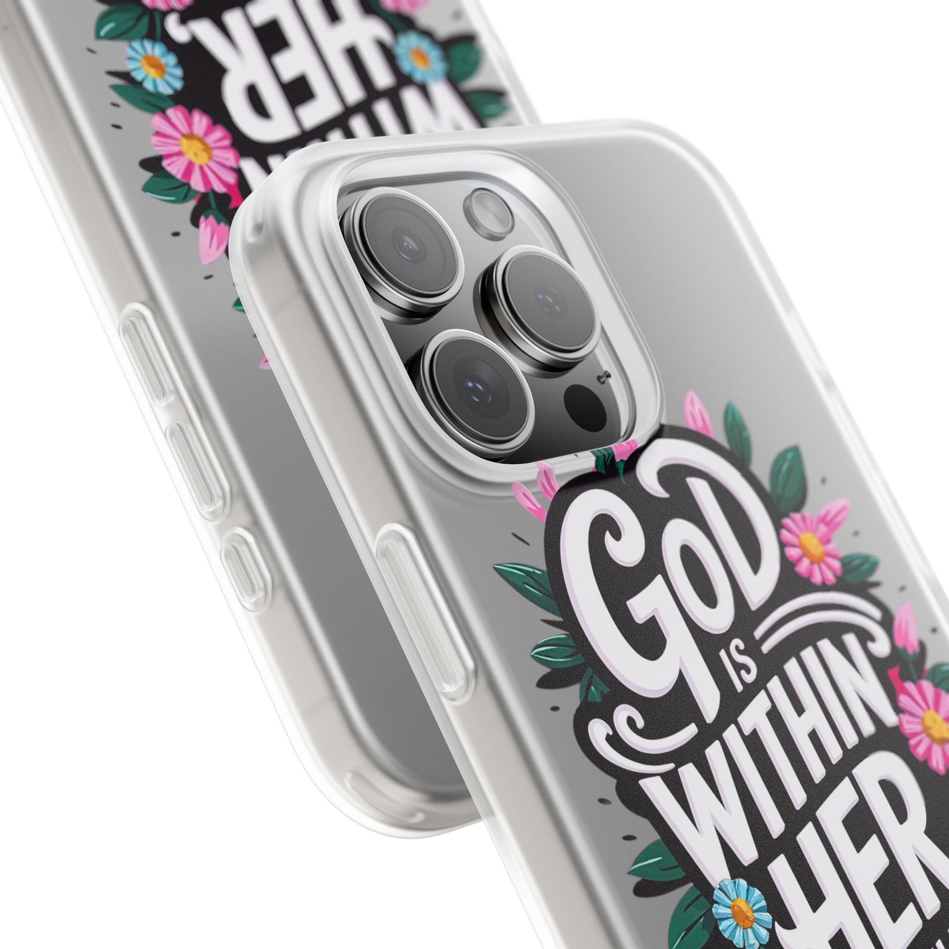 God is Within Her iPhone Case Transparent