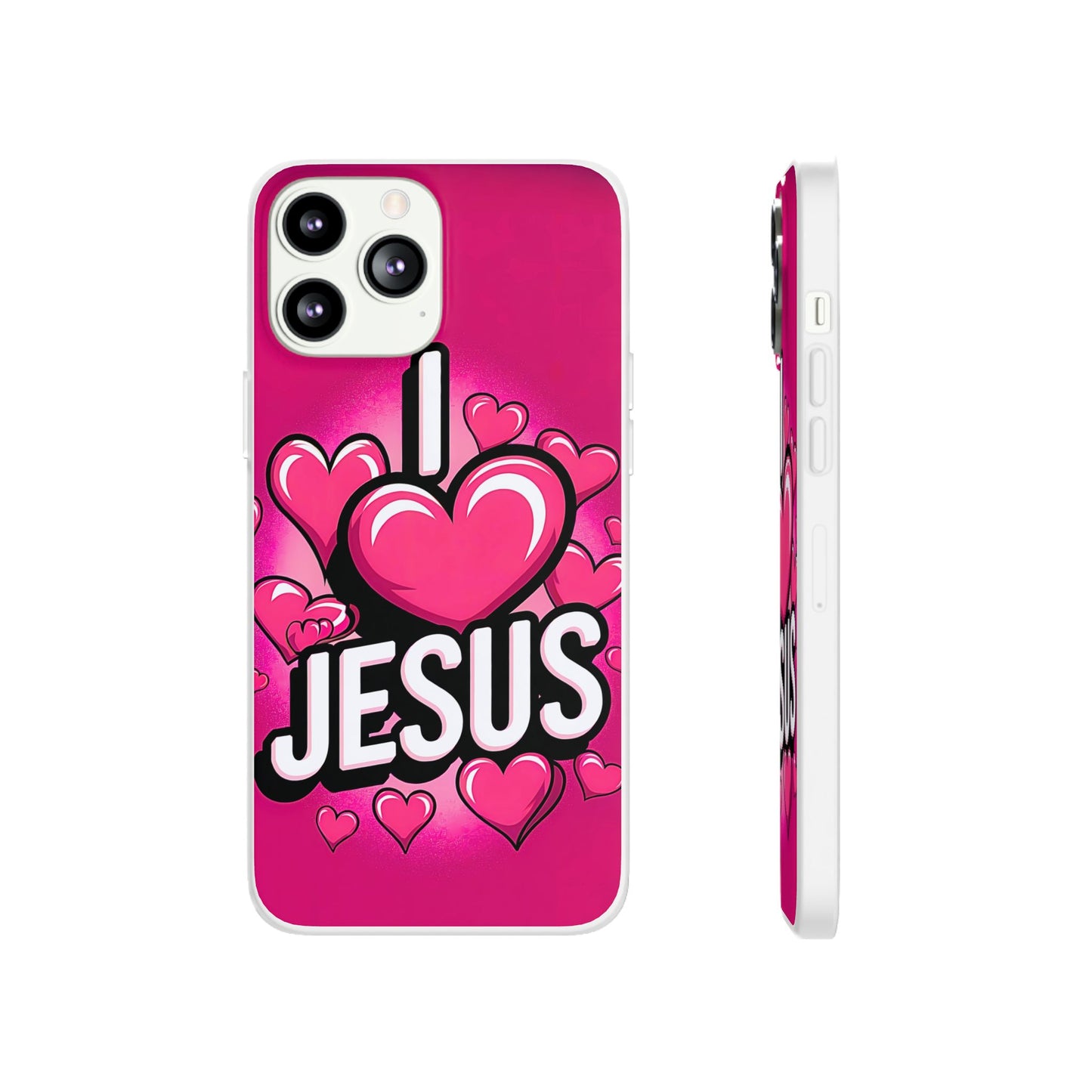 I Love Jesus Hearts iPhone Case