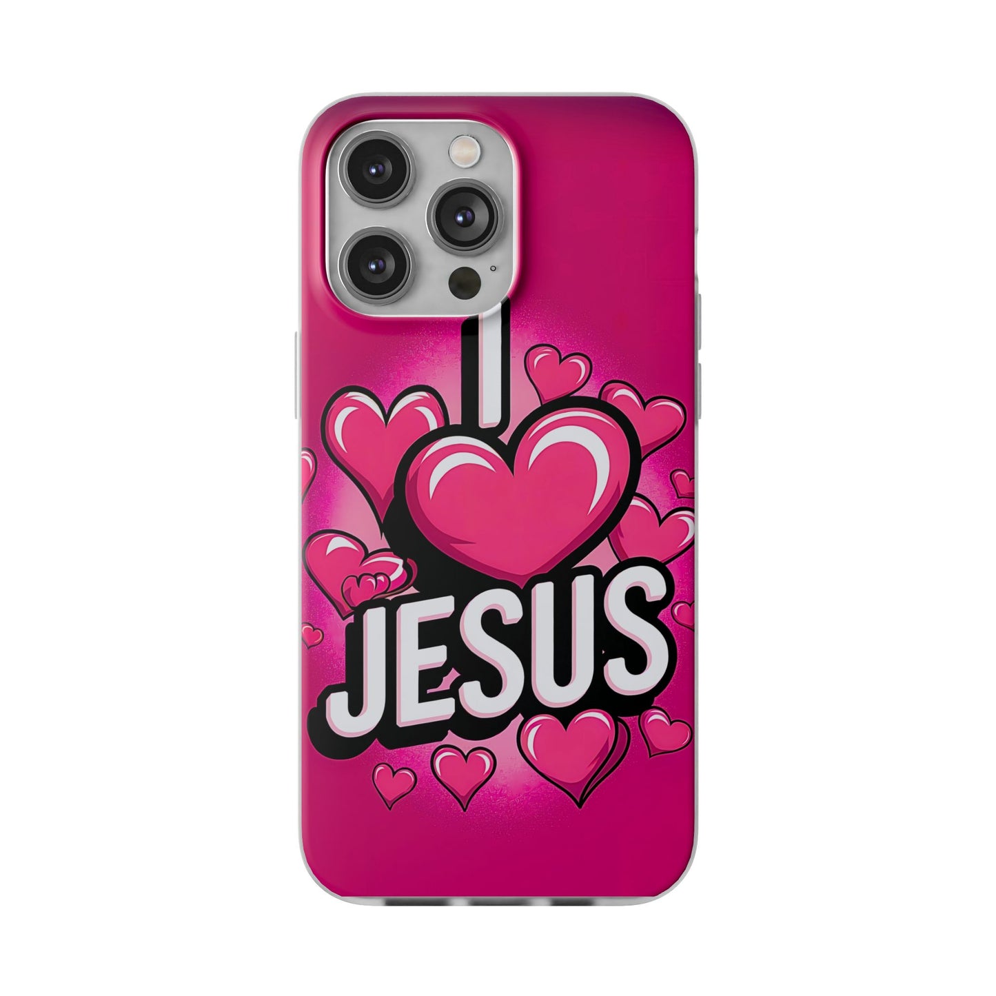 I Love Jesus Hearts iPhone Case