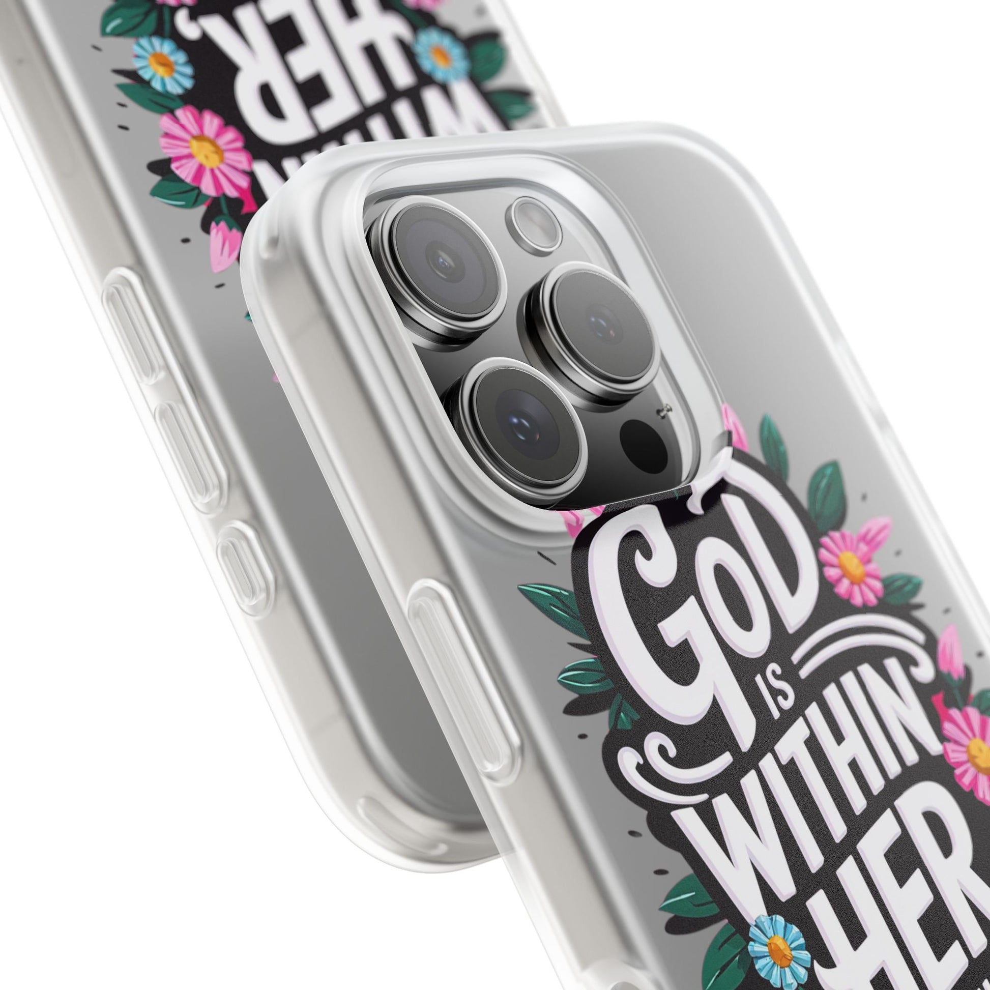 God is Within Her iPhone Case Transparent