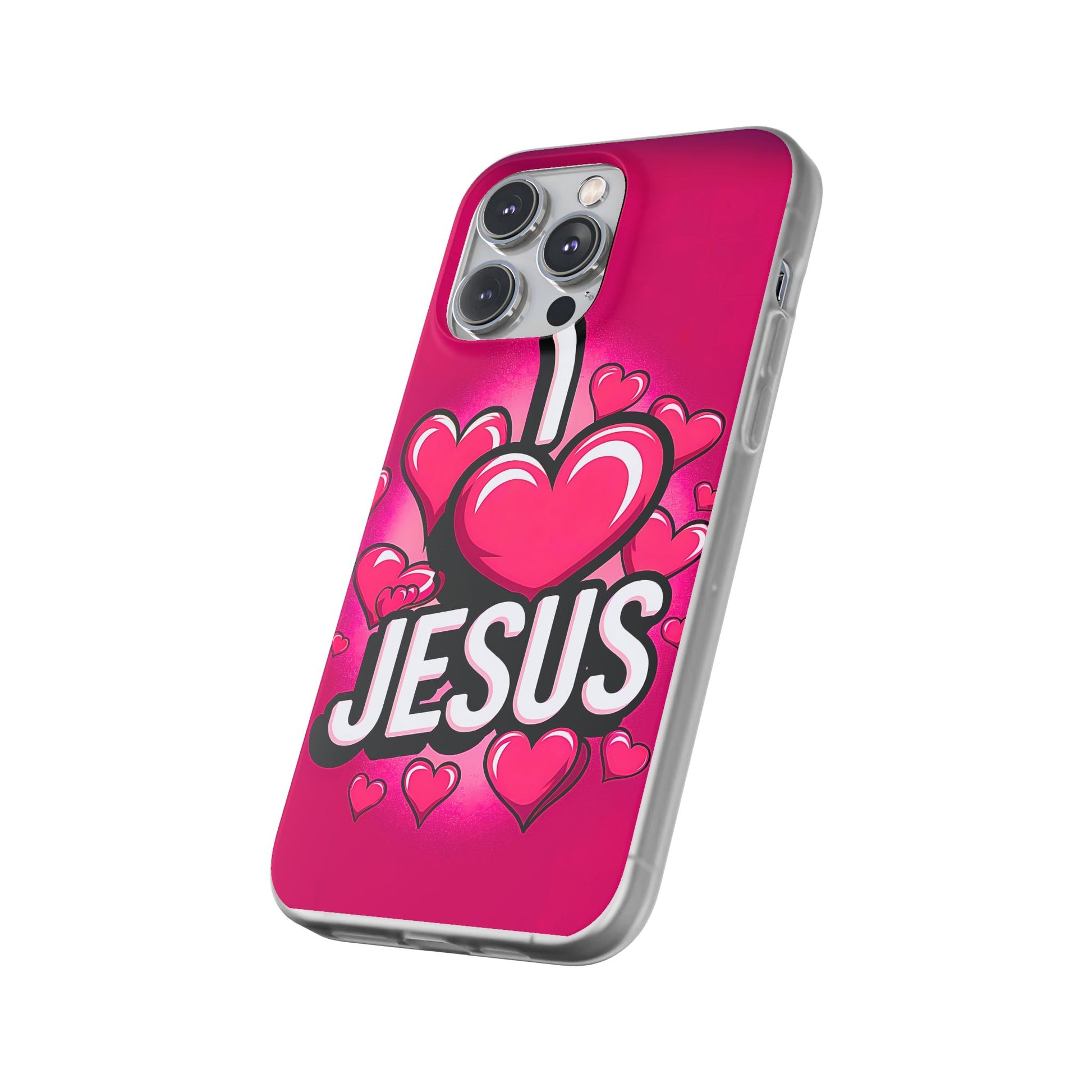 I Love Jesus Hearts iPhone Case