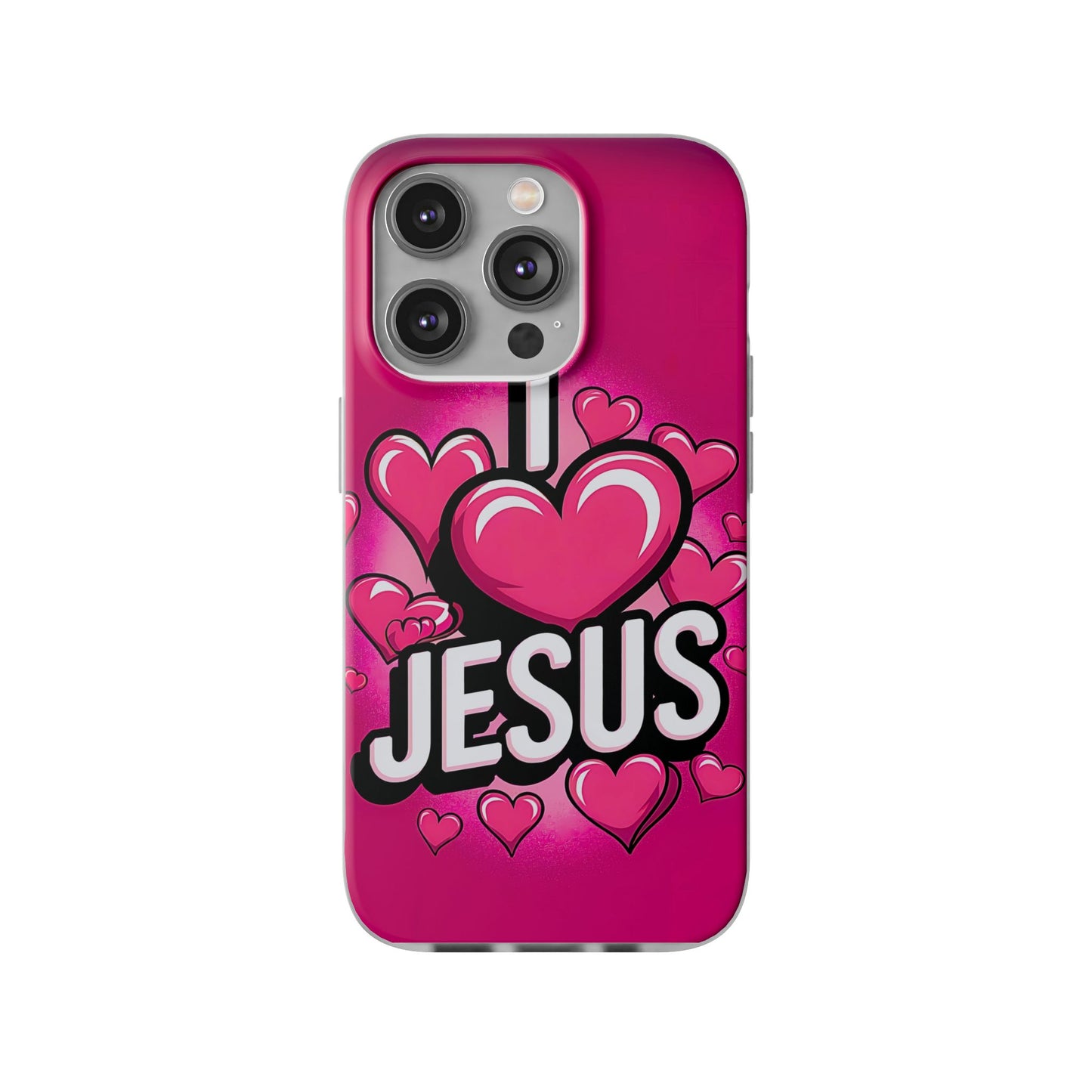 I Love Jesus Hearts iPhone Case