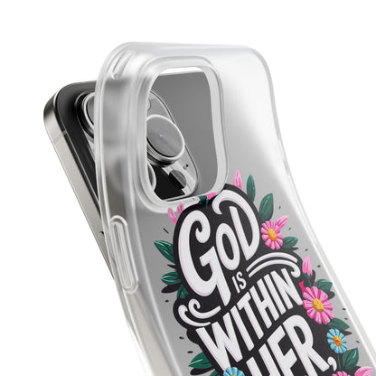 God is Within Her iPhone Case Transparent