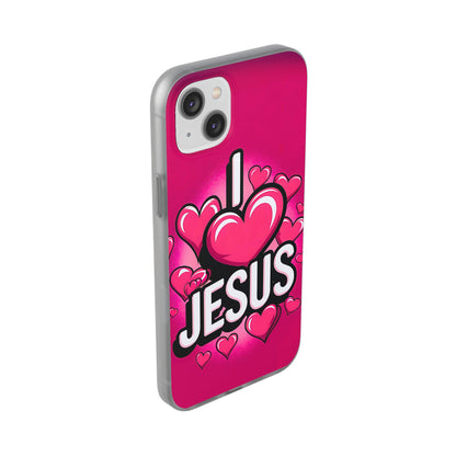 I Love Jesus Hearts iPhone Case