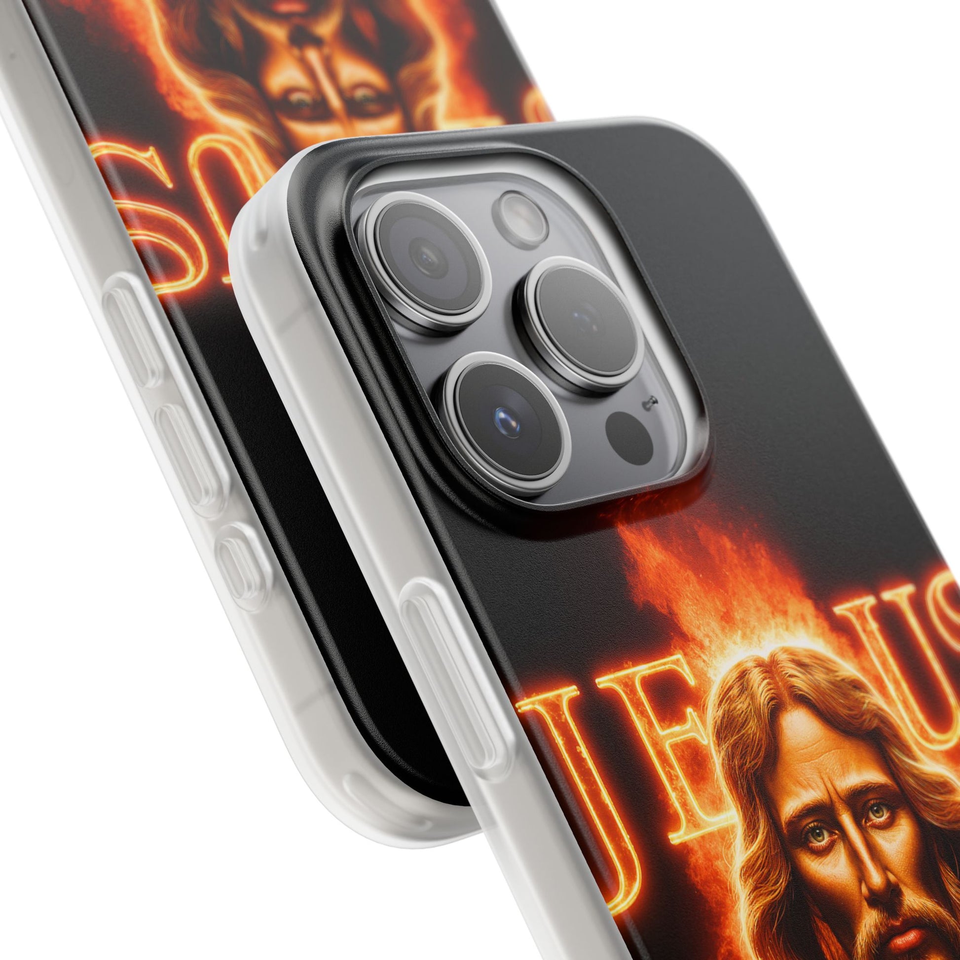 Flames of Jesus iPhone Case