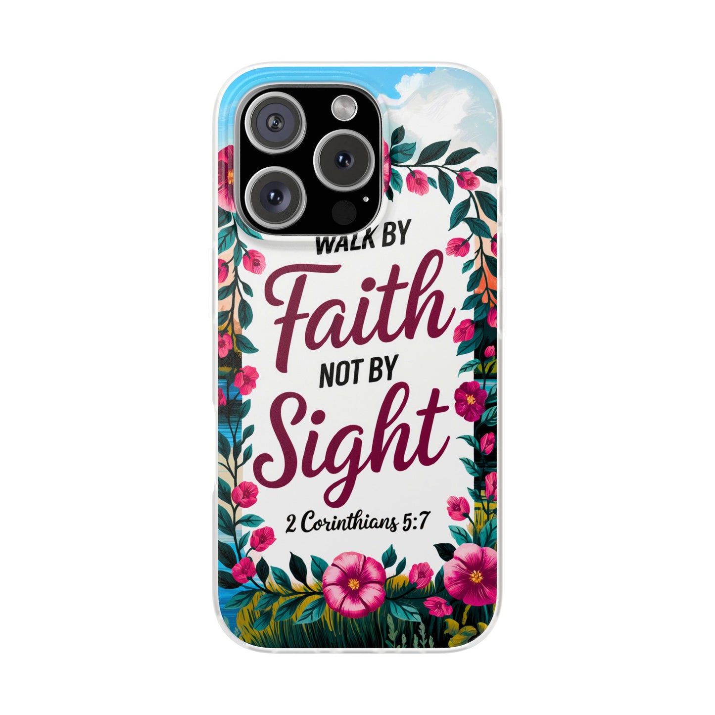 Walk by Faith Floral iPhone Case II