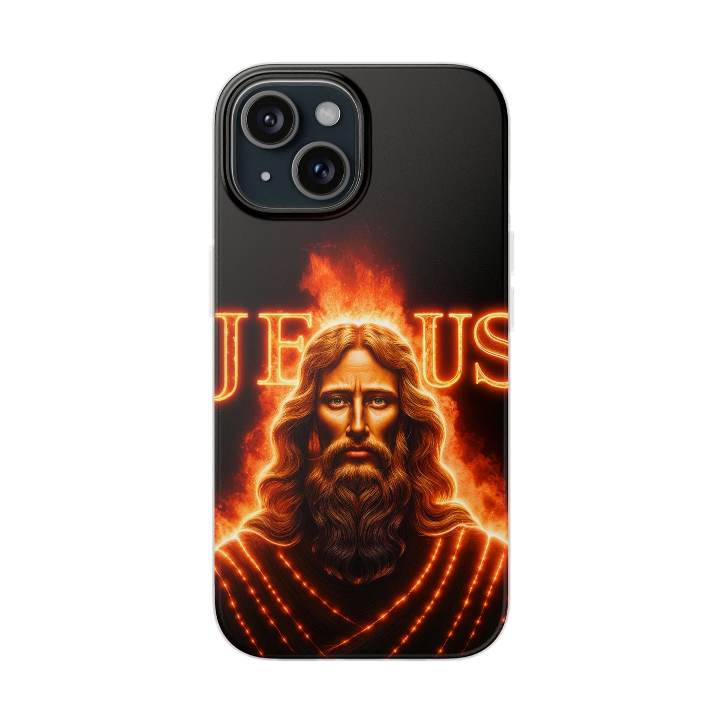 Flames of Jesus iPhone Case