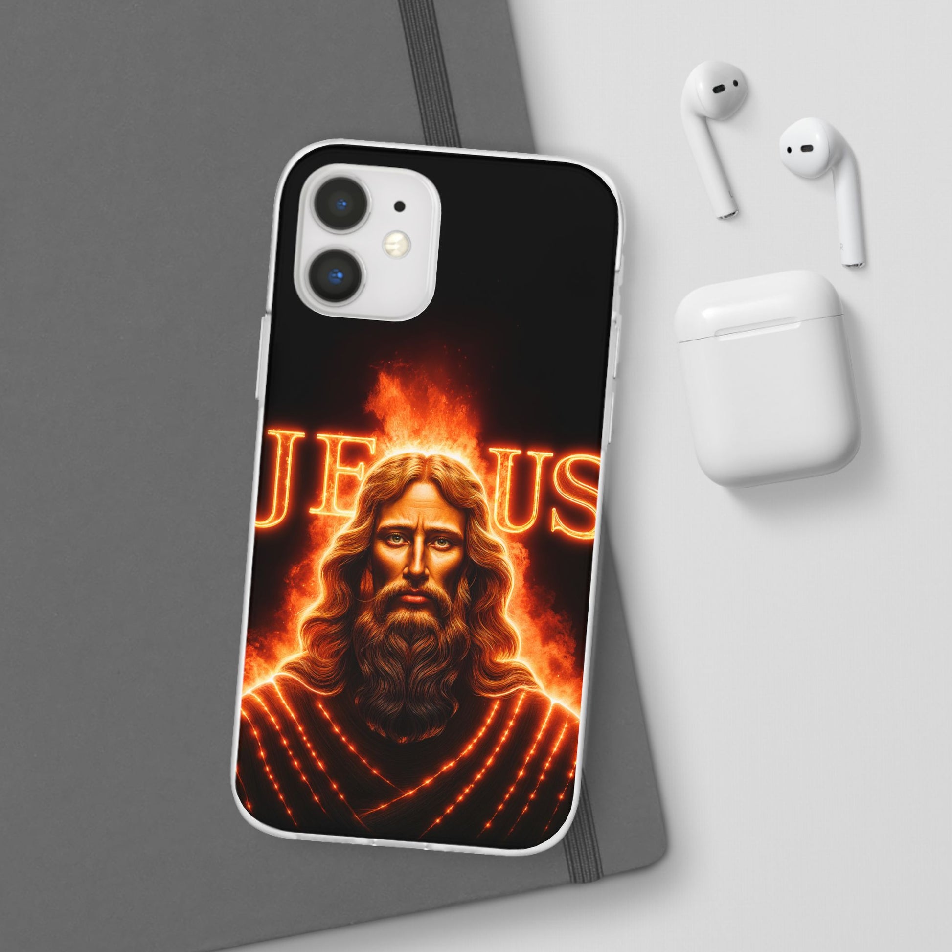 Flames of Jesus iPhone Case