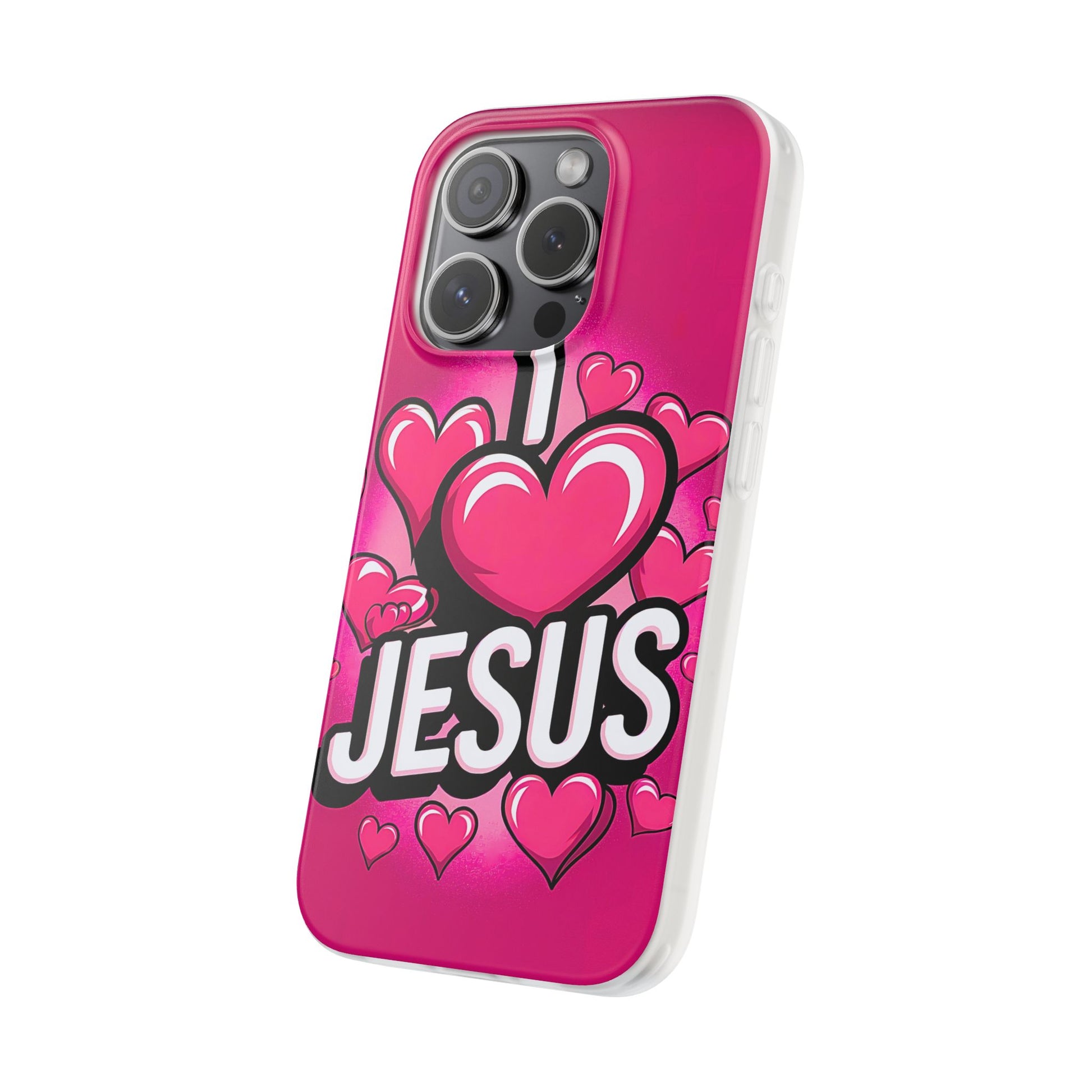 I Love Jesus Hearts iPhone Case