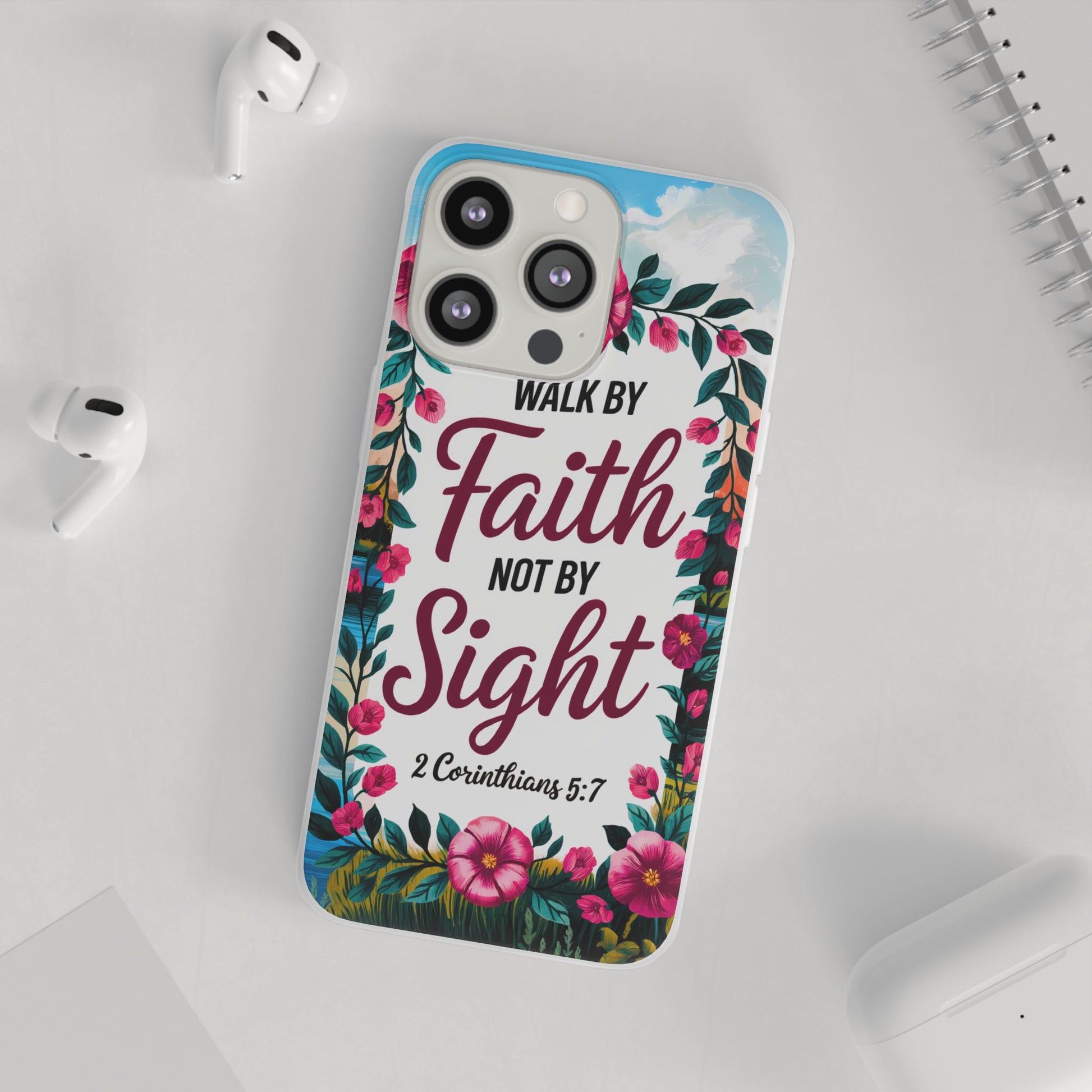 Walk by Faith Floral iPhone Case II