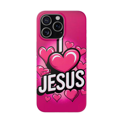 I Love Jesus Hearts iPhone Case