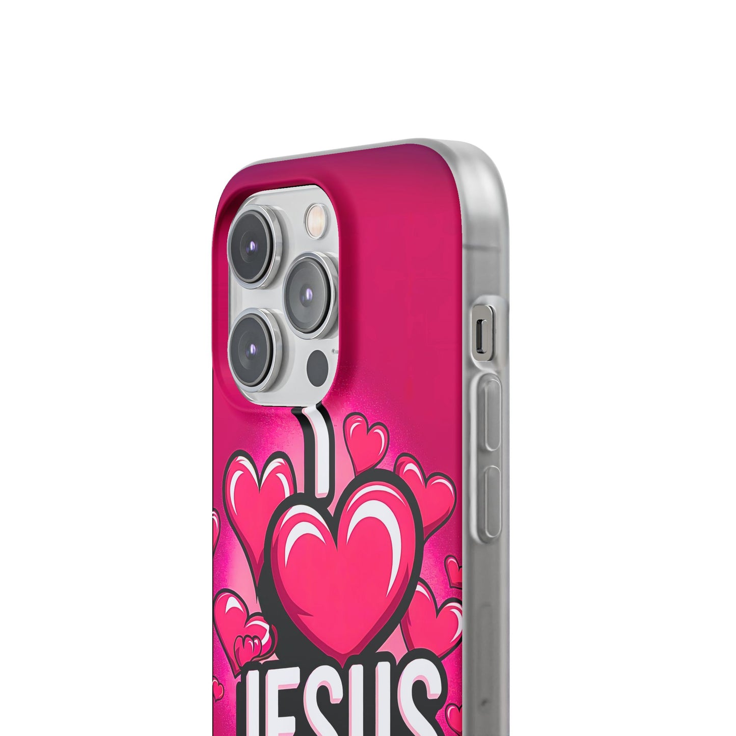 I Love Jesus Hearts iPhone Case