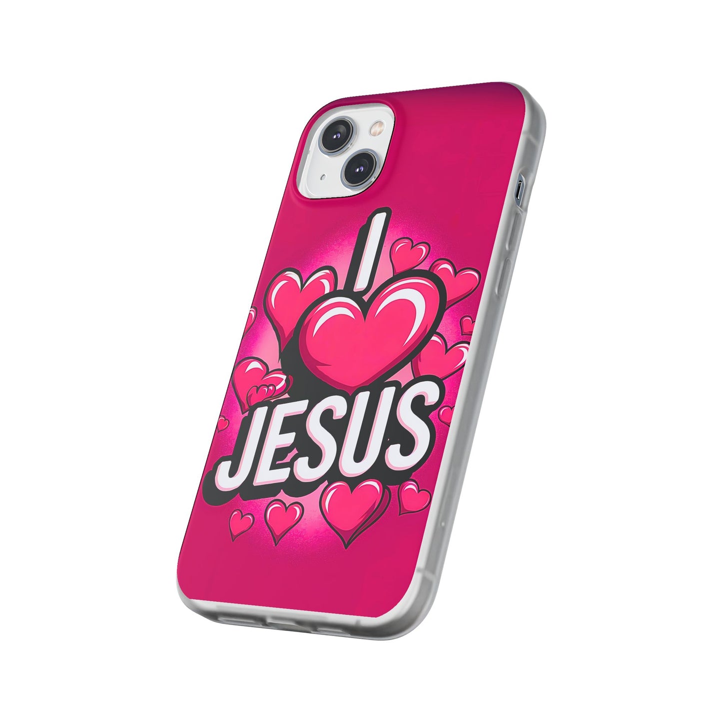 I Love Jesus Hearts iPhone Case