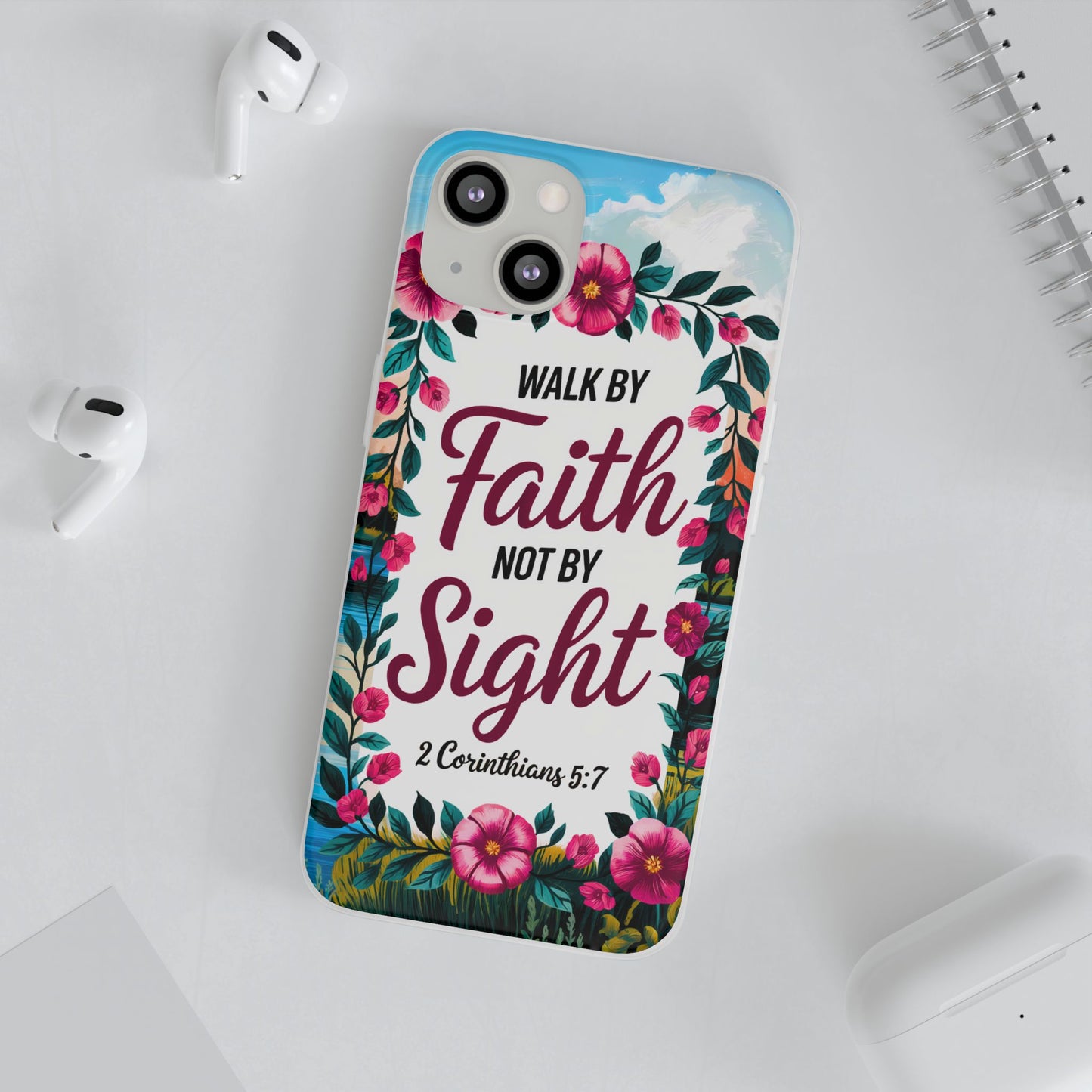 Walk by Faith Floral iPhone Case II