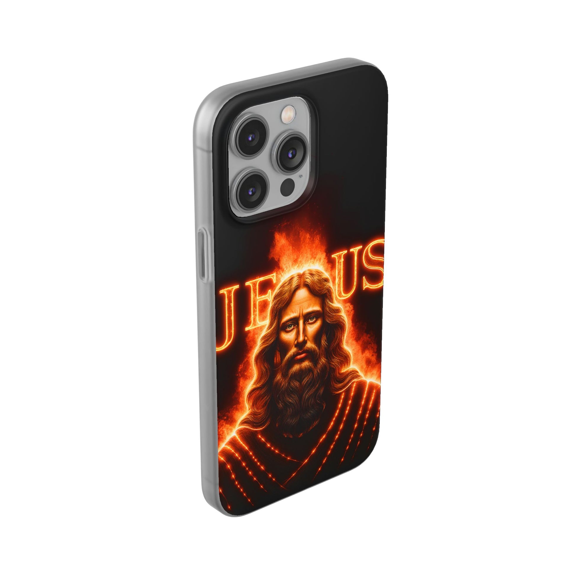 Flames of Jesus iPhone Case