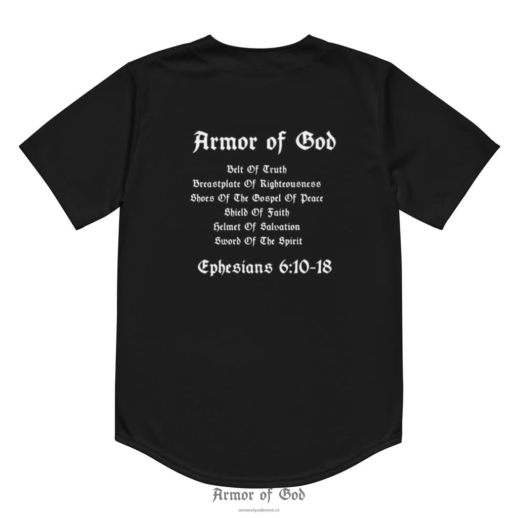 Armor of God Brand Baseball Jersey - Black