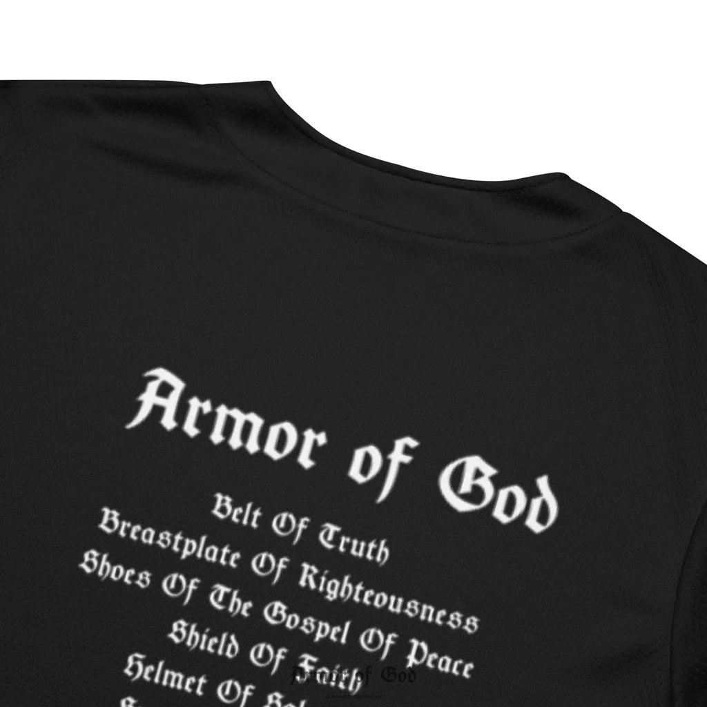 Armor of God Brand Baseball Jersey - Black