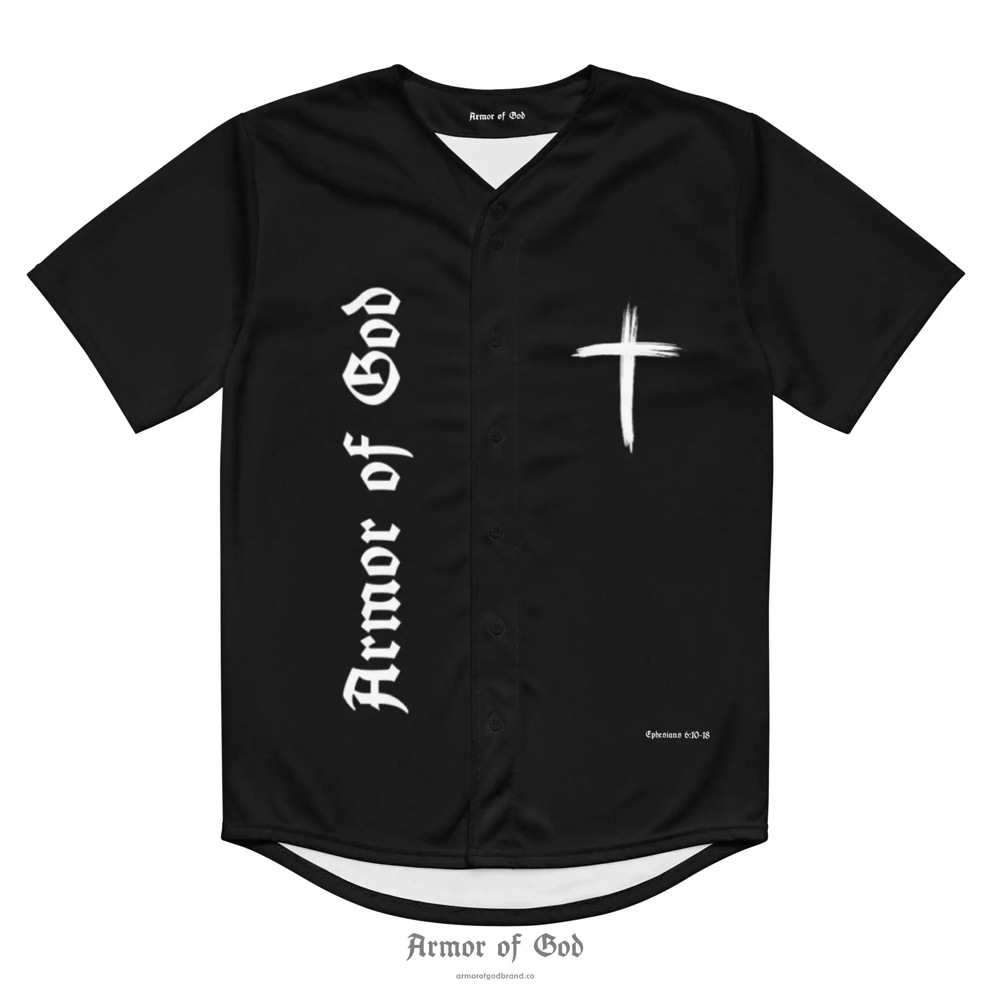 Armor of God Brand Baseball Jersey - Black