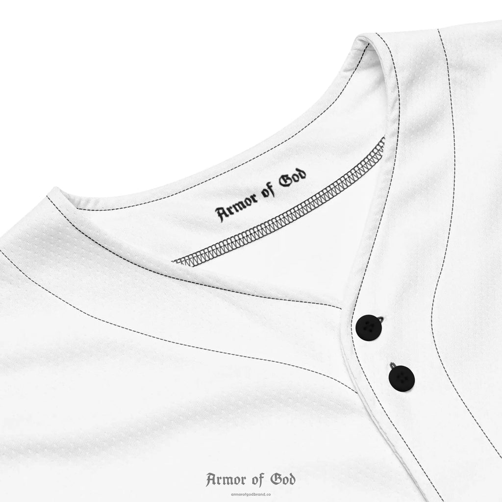 Armor of God Brand Baseball Jersey - White