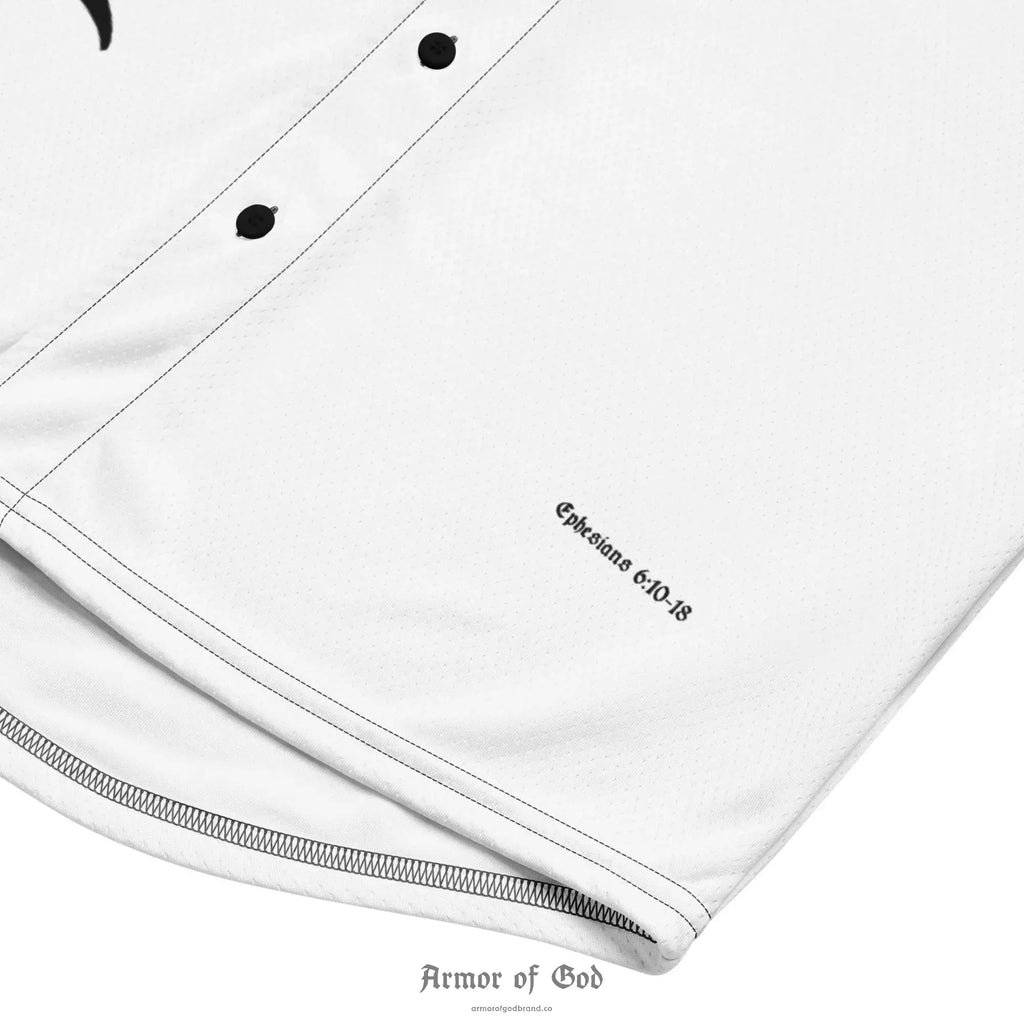 Armor of God Brand Baseball Jersey - White