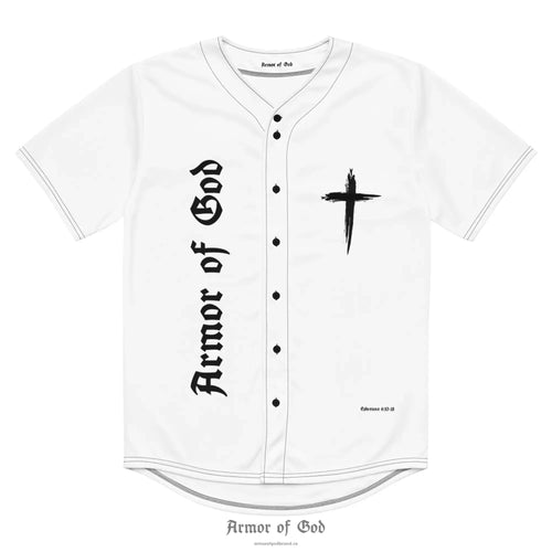 Armor of God Brand Baseball Jersey - White