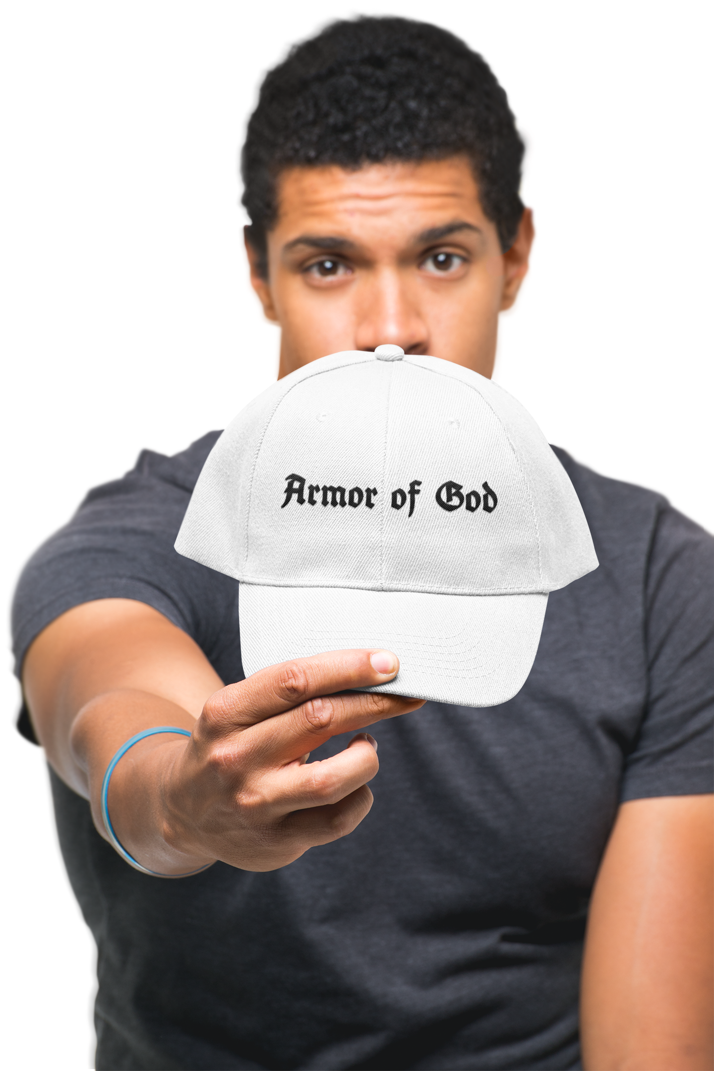 Armor of God Classic Dad Cap (Black, White)