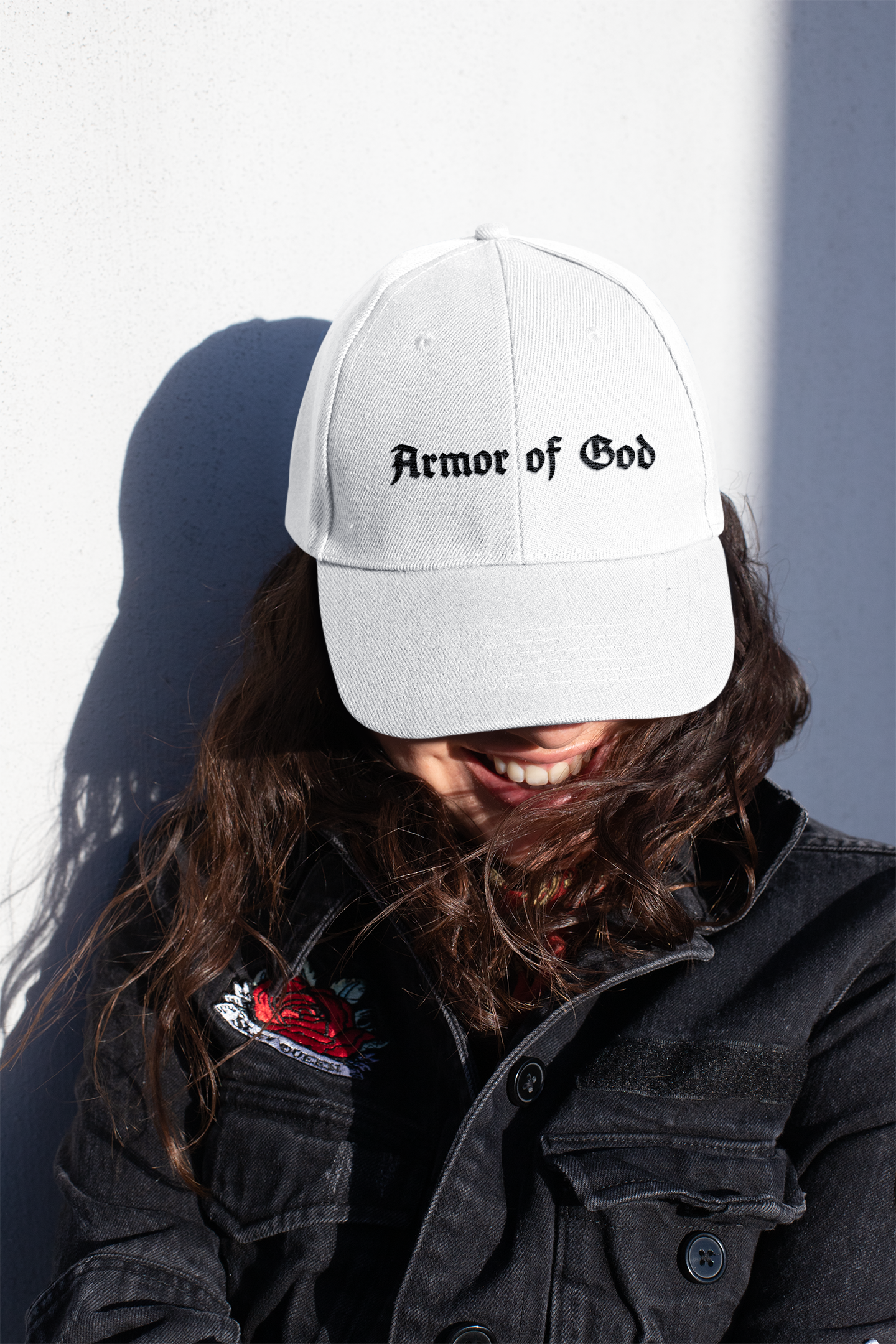 Armor of God Classic Dad Cap (Black, White)