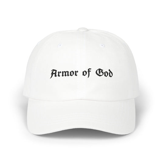 Armor of God Classic Dad Cap (Black, White)