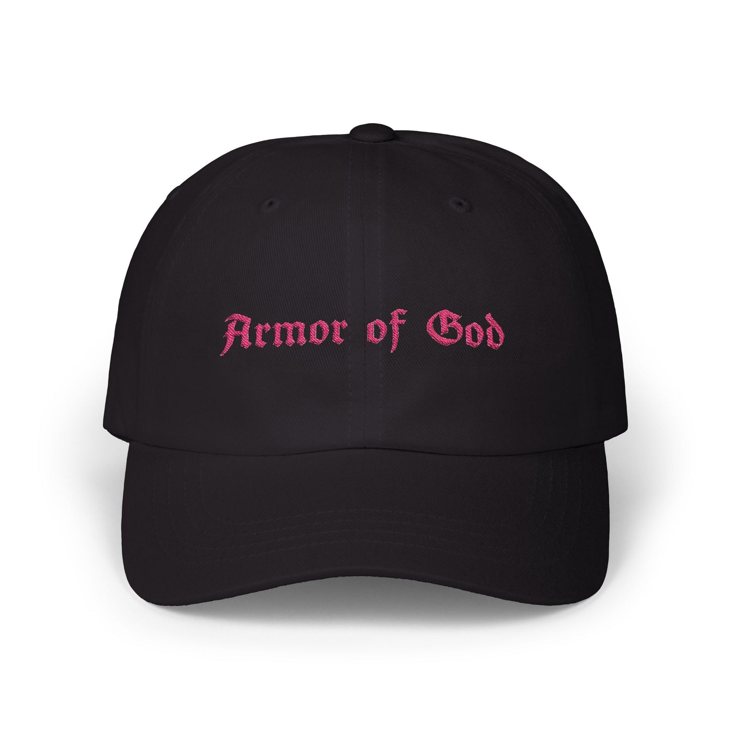 Armor of God Classic Dad Cap (Pink, Black)