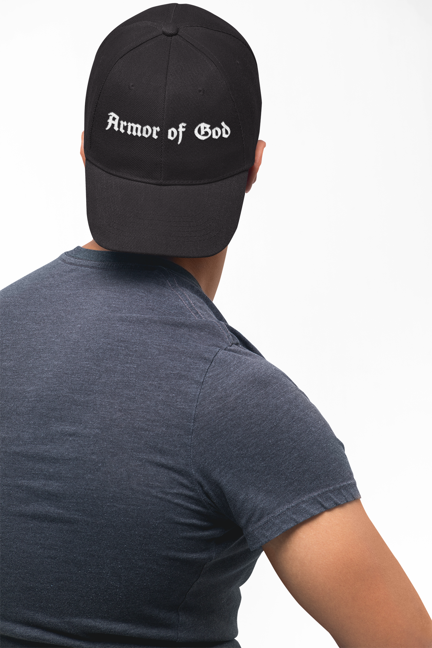 Armor of God Classic Dad Cap (White, Black)