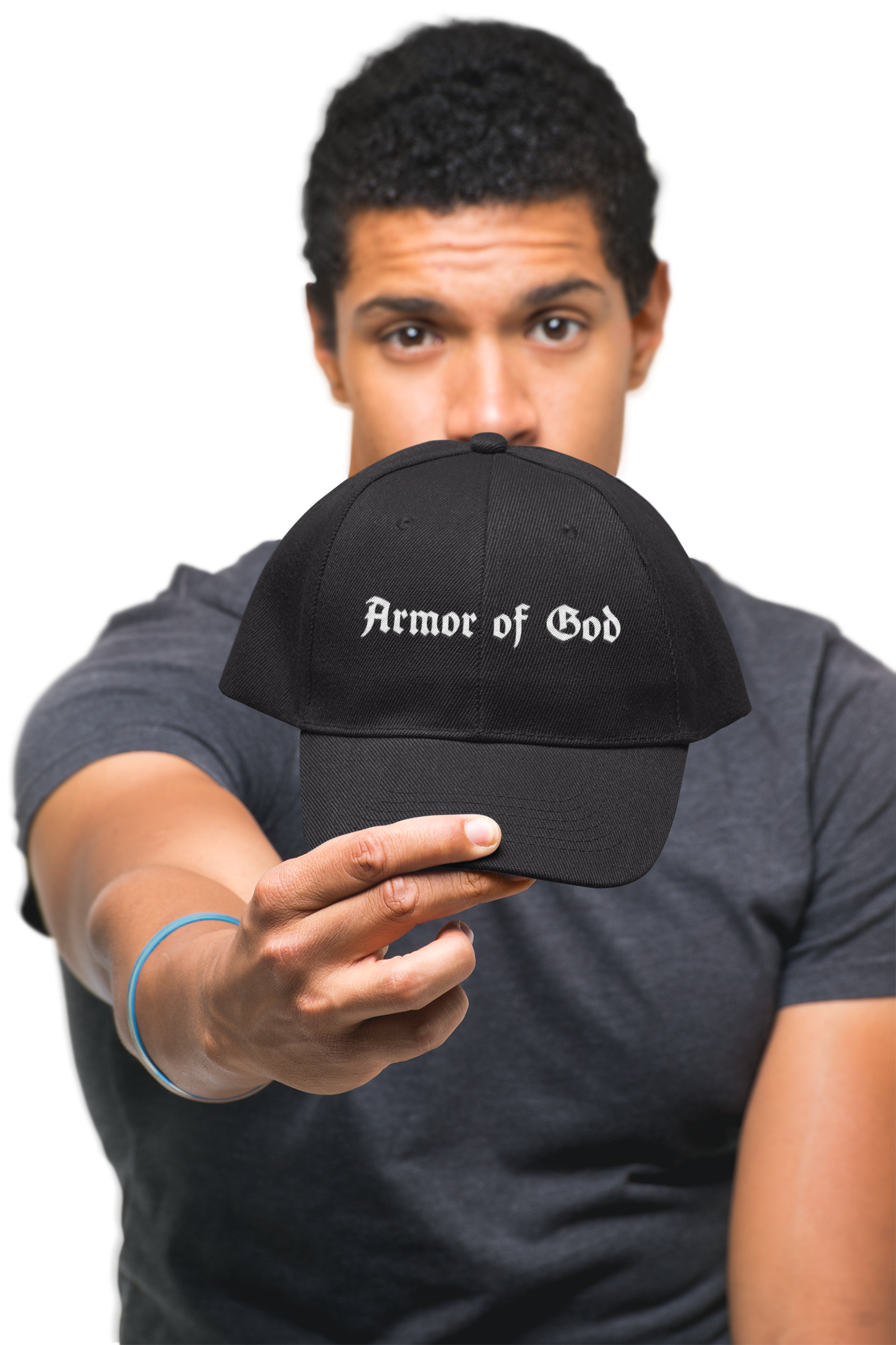 Armor of God Classic Dad Cap (White, Black)