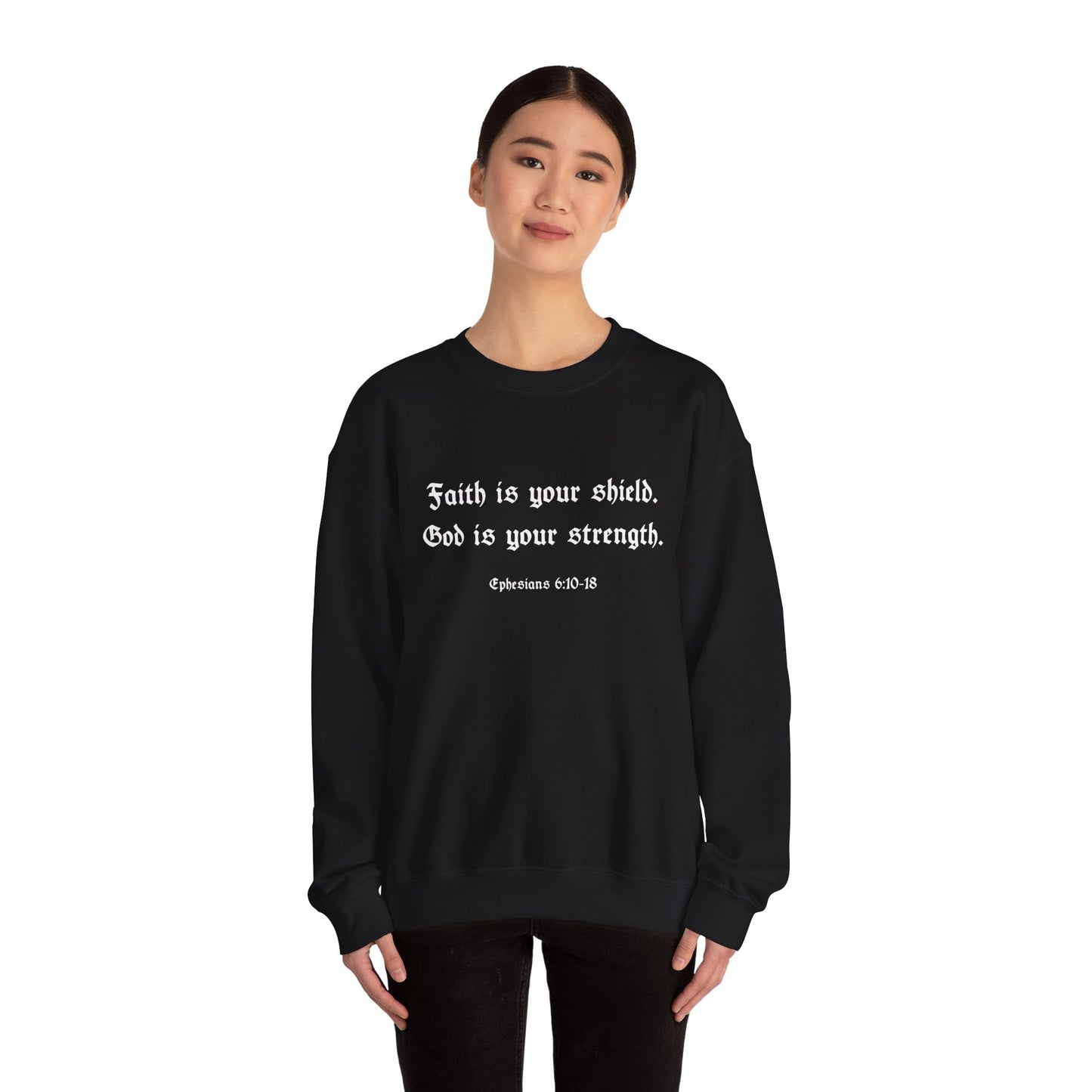 Armor of God Crewneck Sweatshirt (Black, White, Pink)