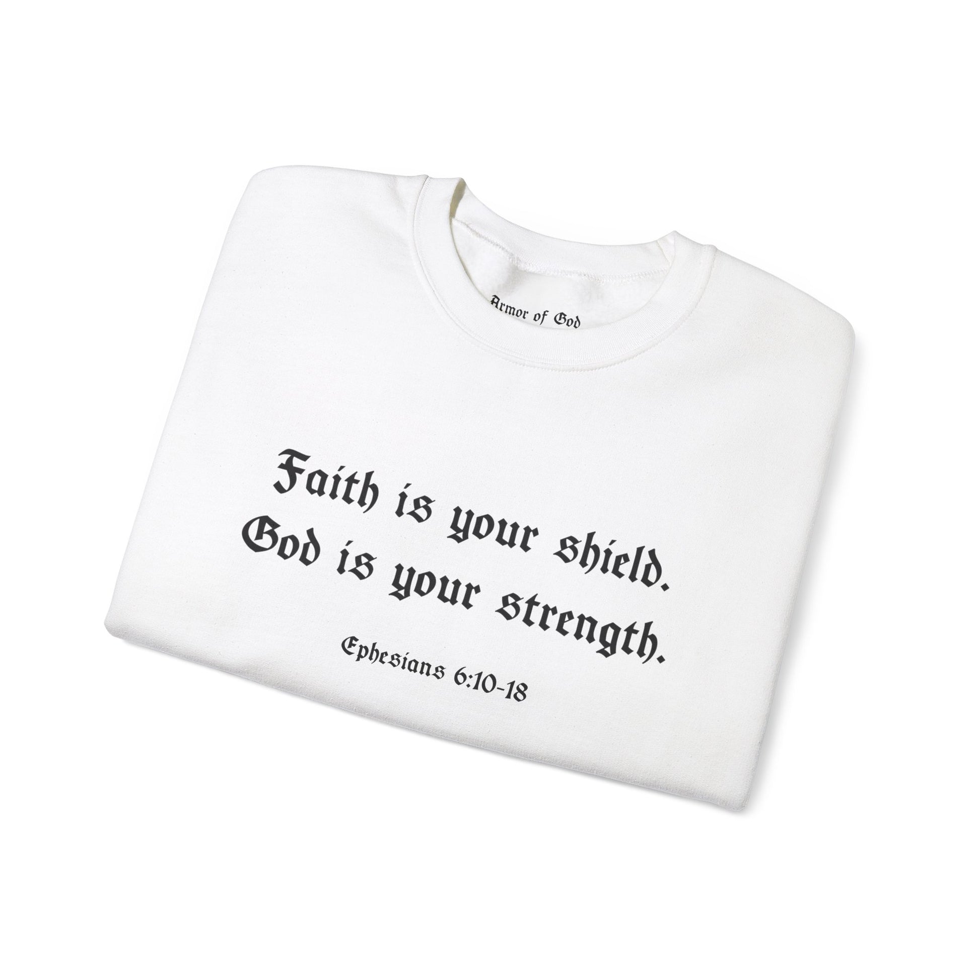 Armor of God Crewneck Sweatshirt (Black, White, Pink)