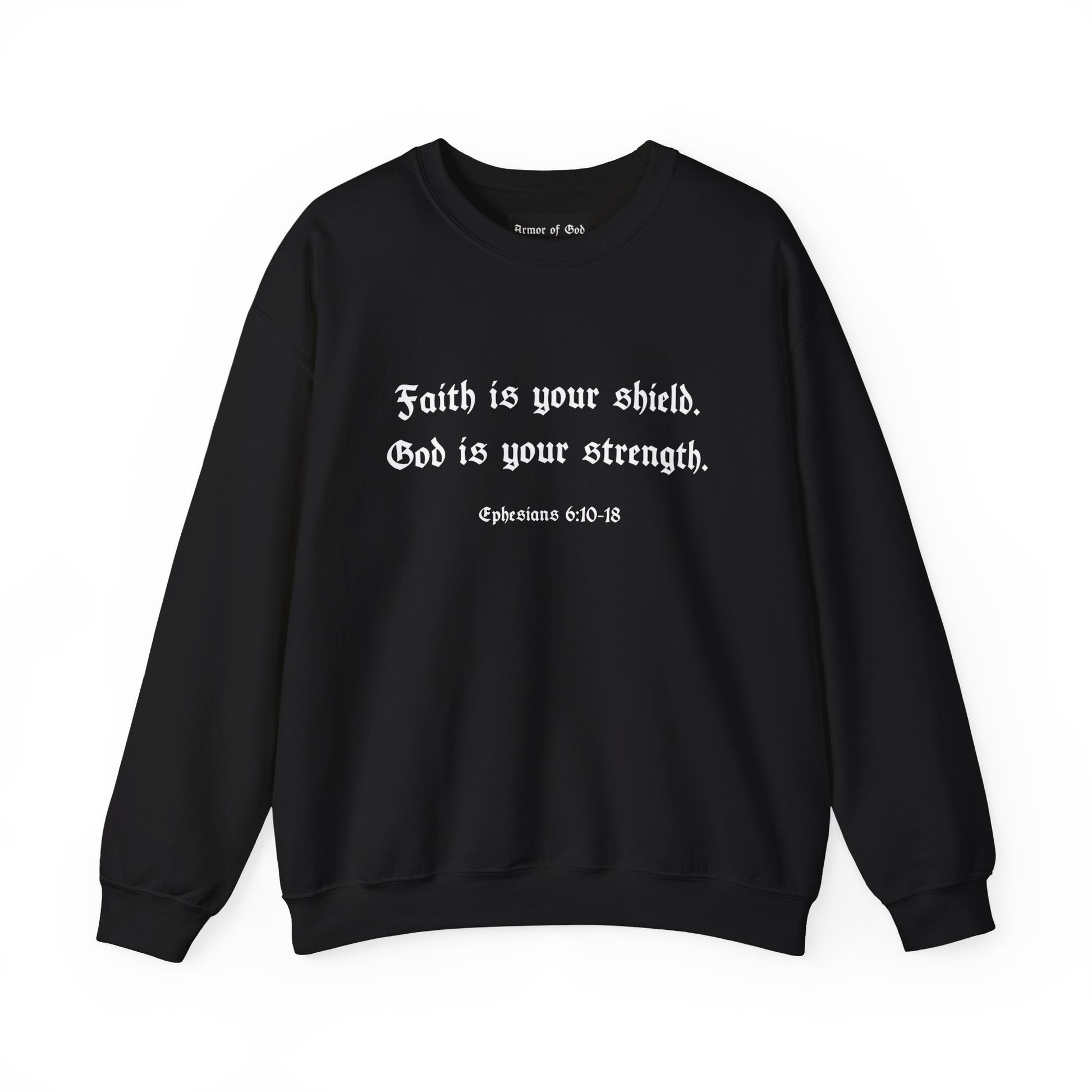 Armor of God Crewneck Sweatshirt (Black, White, Pink)