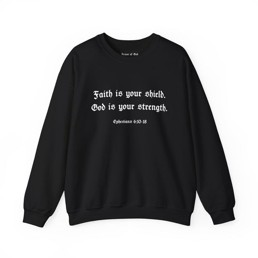 Armor of God Crewneck Sweatshirt (Black, White, Pink)