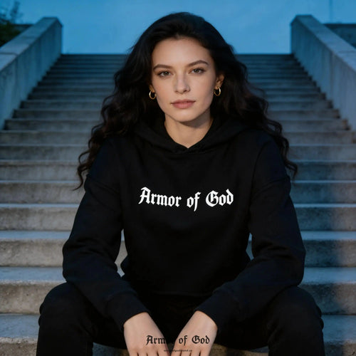 Armor of God Cropped Hoodie