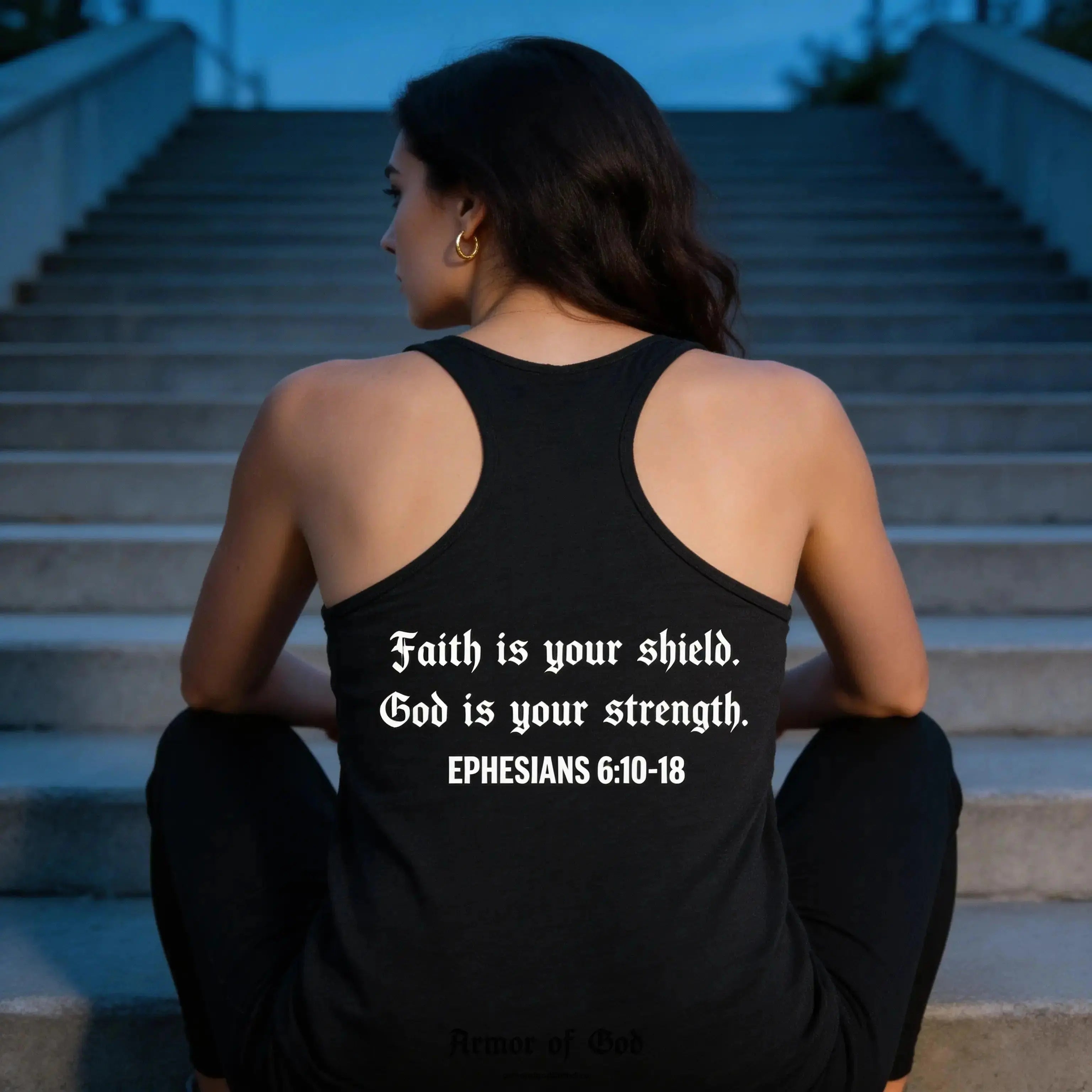 Armor of God Faith Tank Top – Ephesians 6:10-18 Athletic Wear