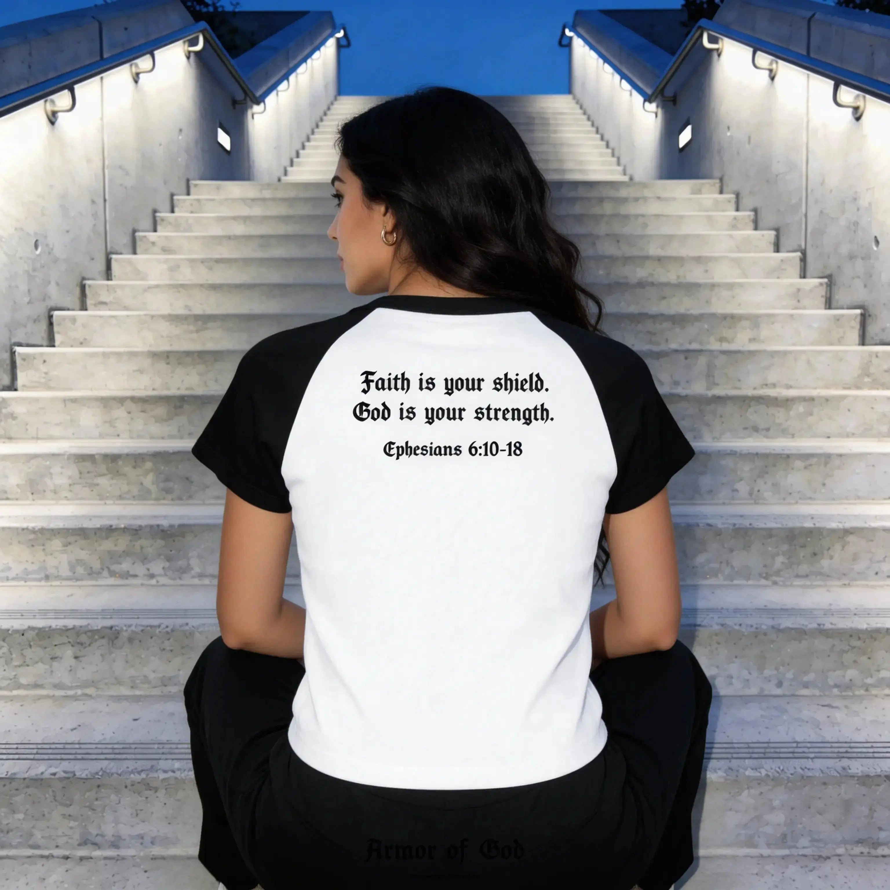 Armor of God Raglan T-Shirt - Ephesians 6:10-18
