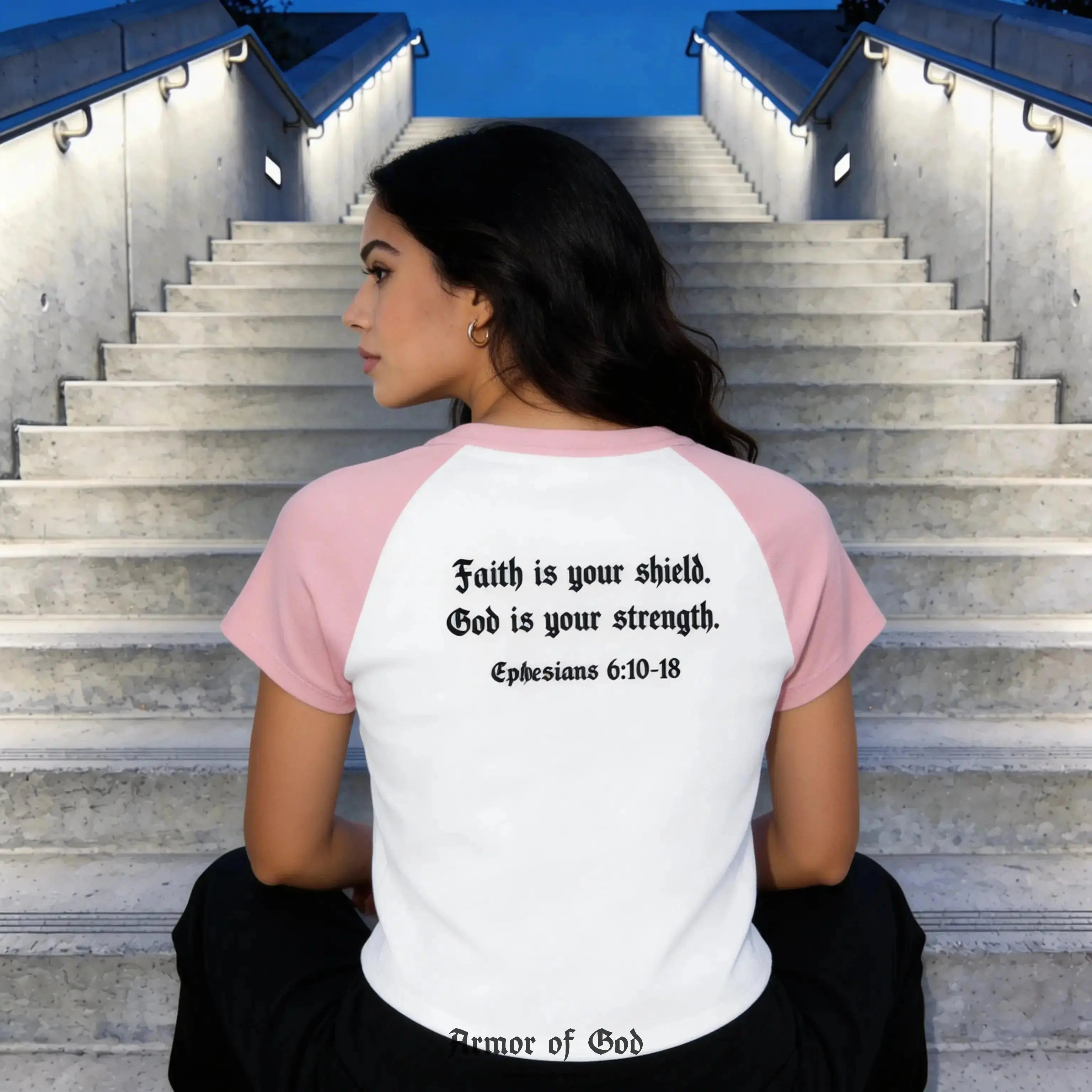 Armor of God Raglan T-Shirt - Ephesians 6:10-18