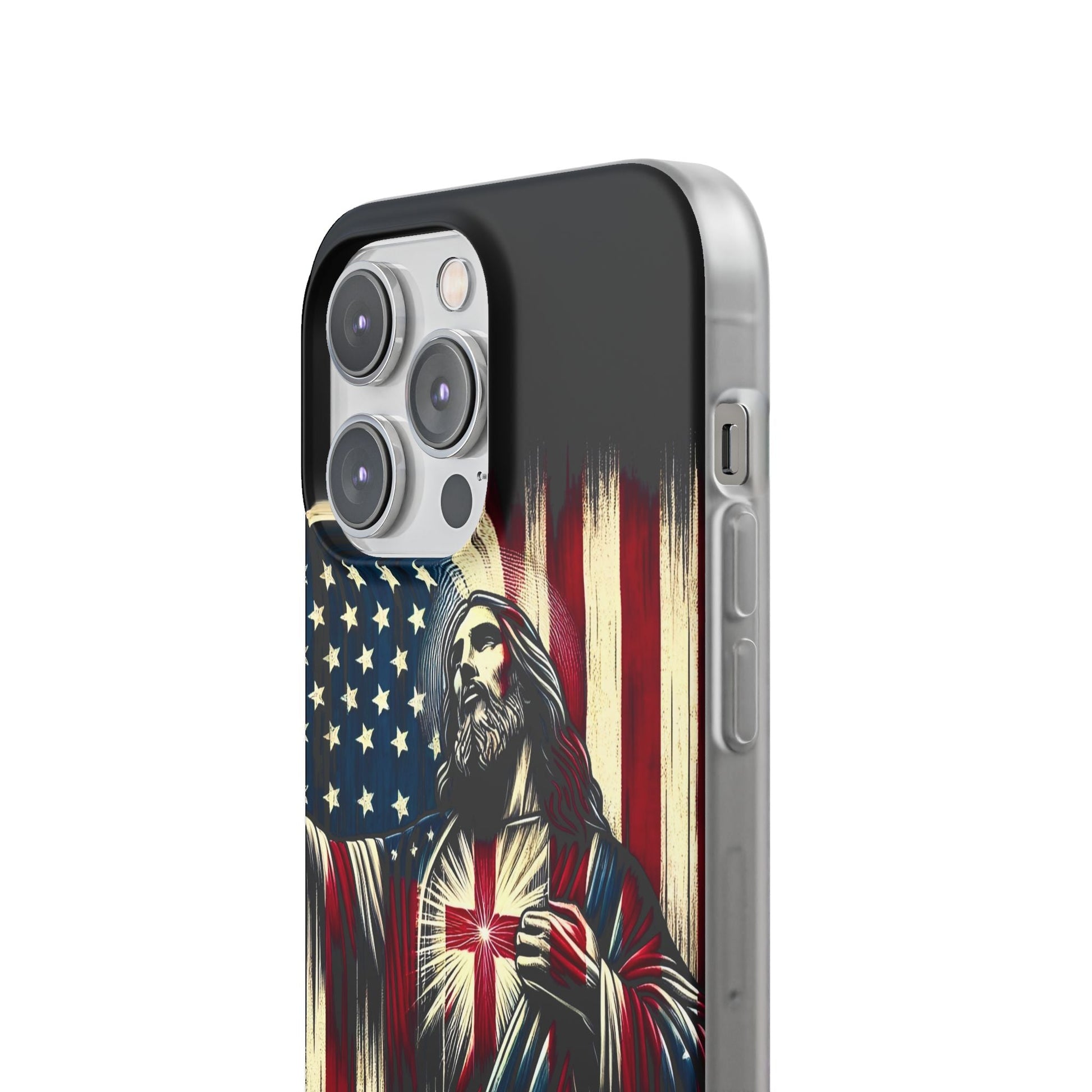 Jesus with Flag iPhone Case